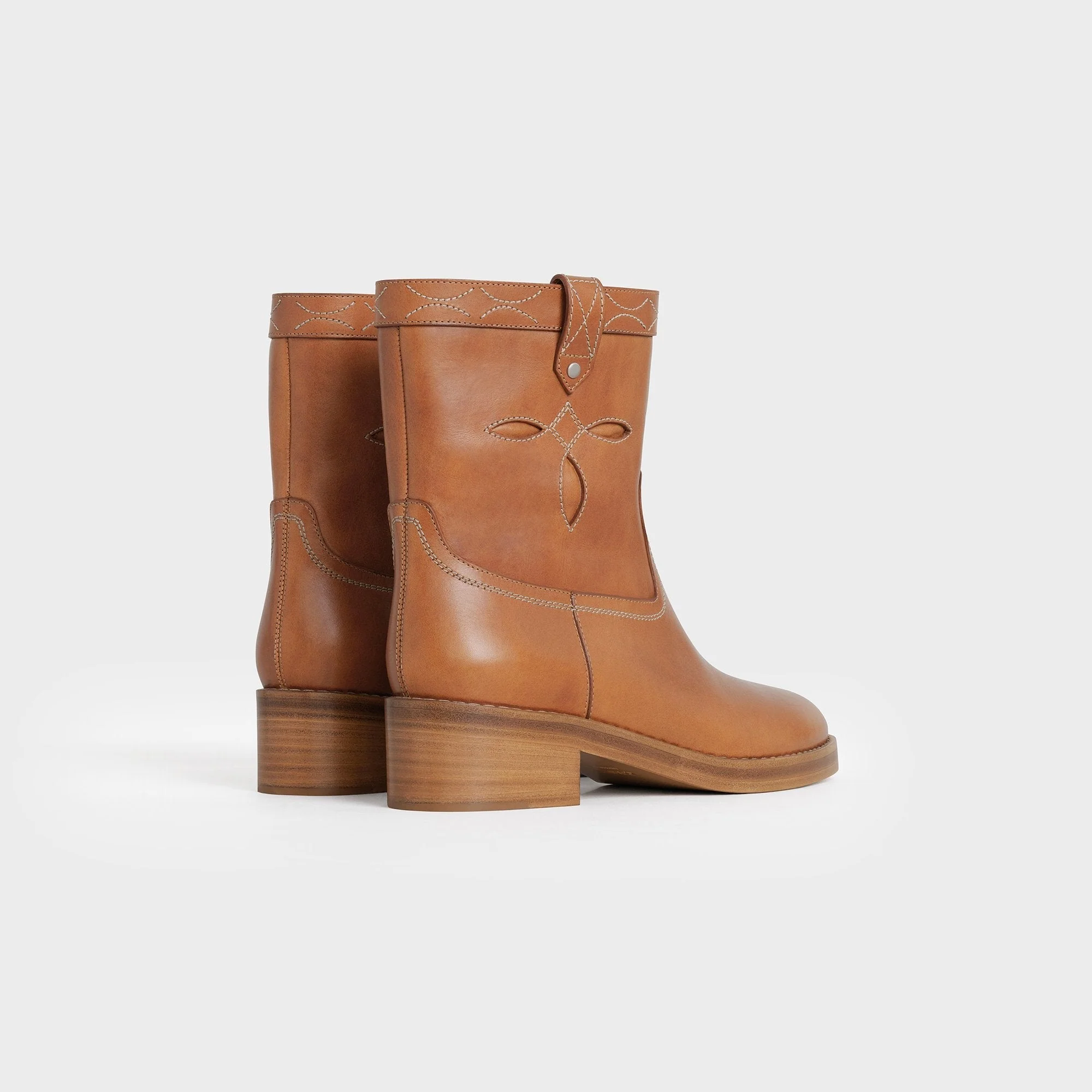 Celine Folco Ankle Boot 35 Vegetal Calfskin - Tan - Image 6