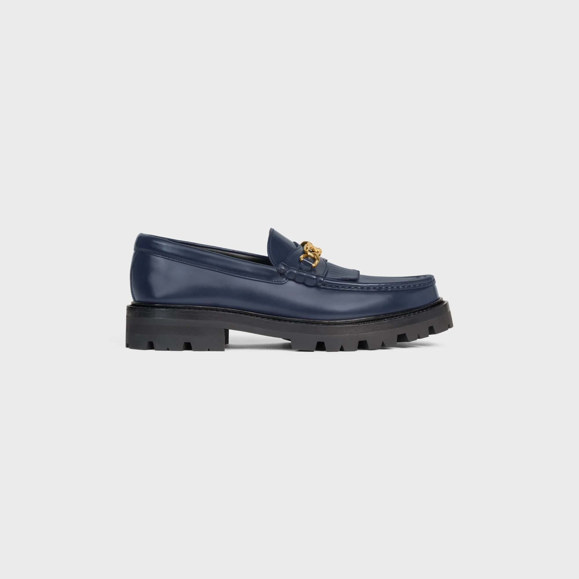 Margaret Chunky Loafer W/Triomphe 35 Polished Bull - Navy - Image 2