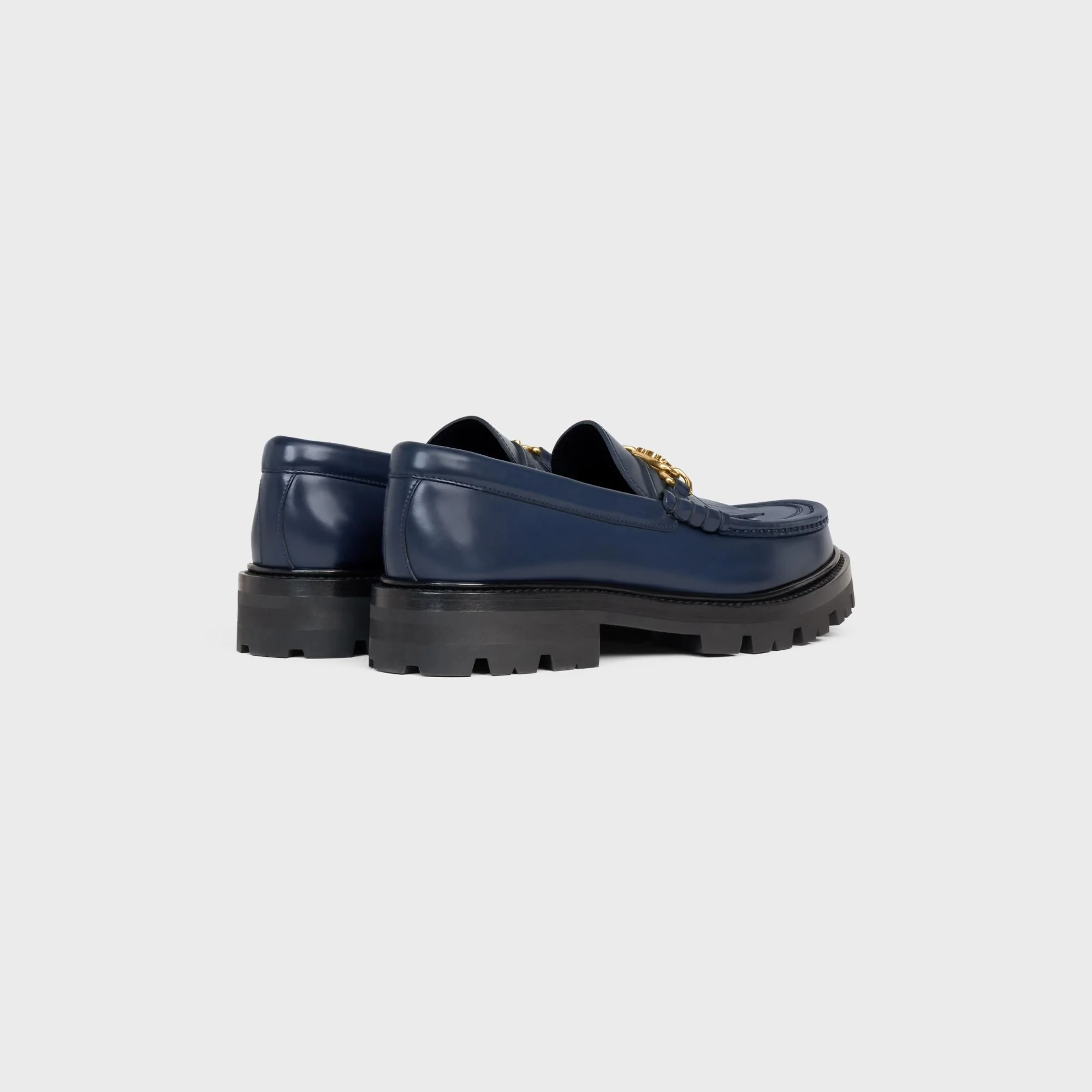 Margaret Chunky Loafer W/Triomphe 35 Polished Bull - Navy - Image 6