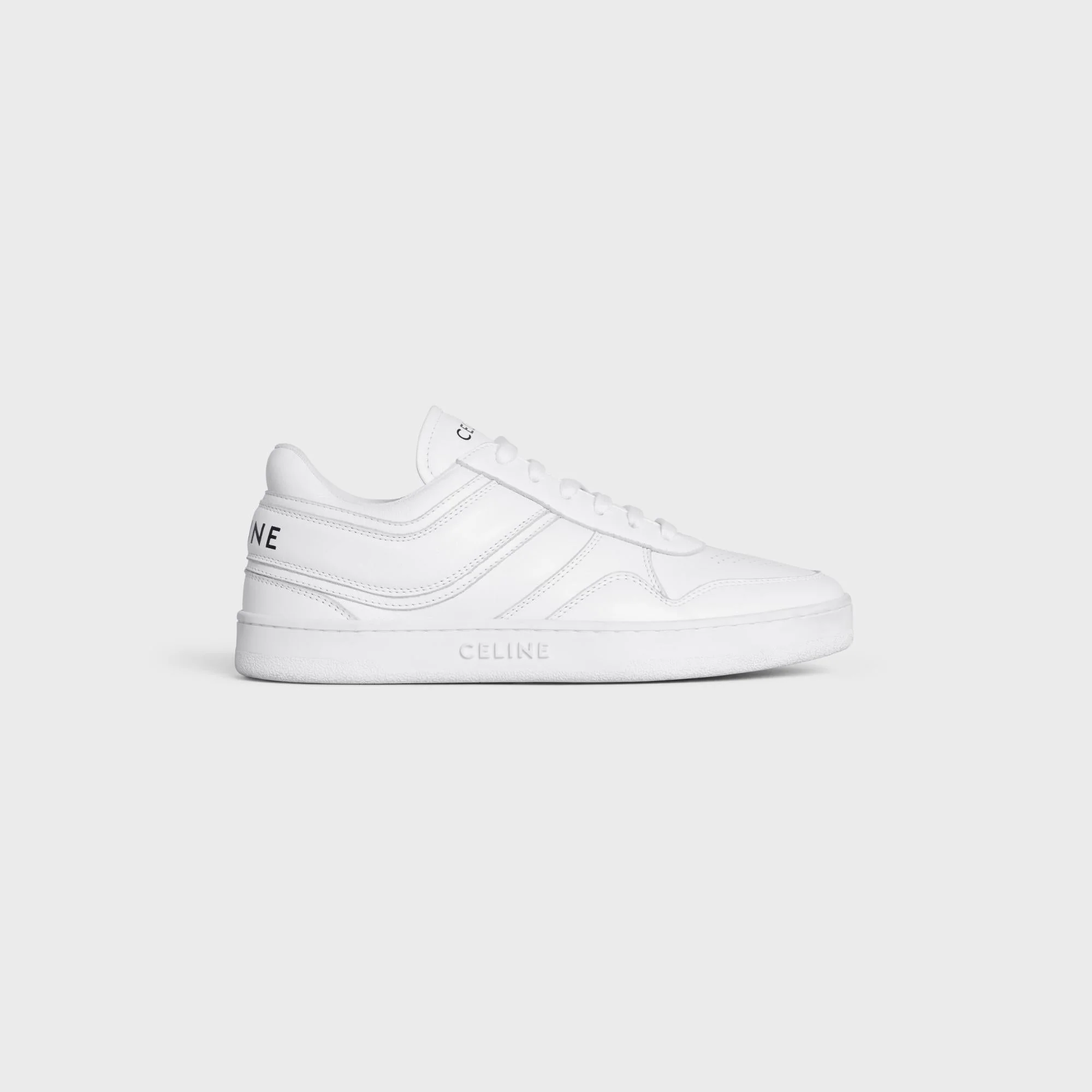 Trainer Low Wave Lace-Up Sneaker Calfskin - Optic White