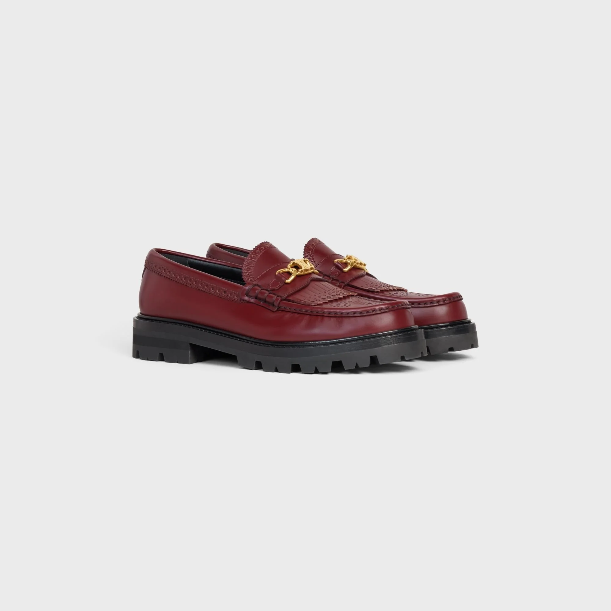 Margaret Triomphe & Brogue Loafer 35 Polished Bull - Light Burgundy - Image 4