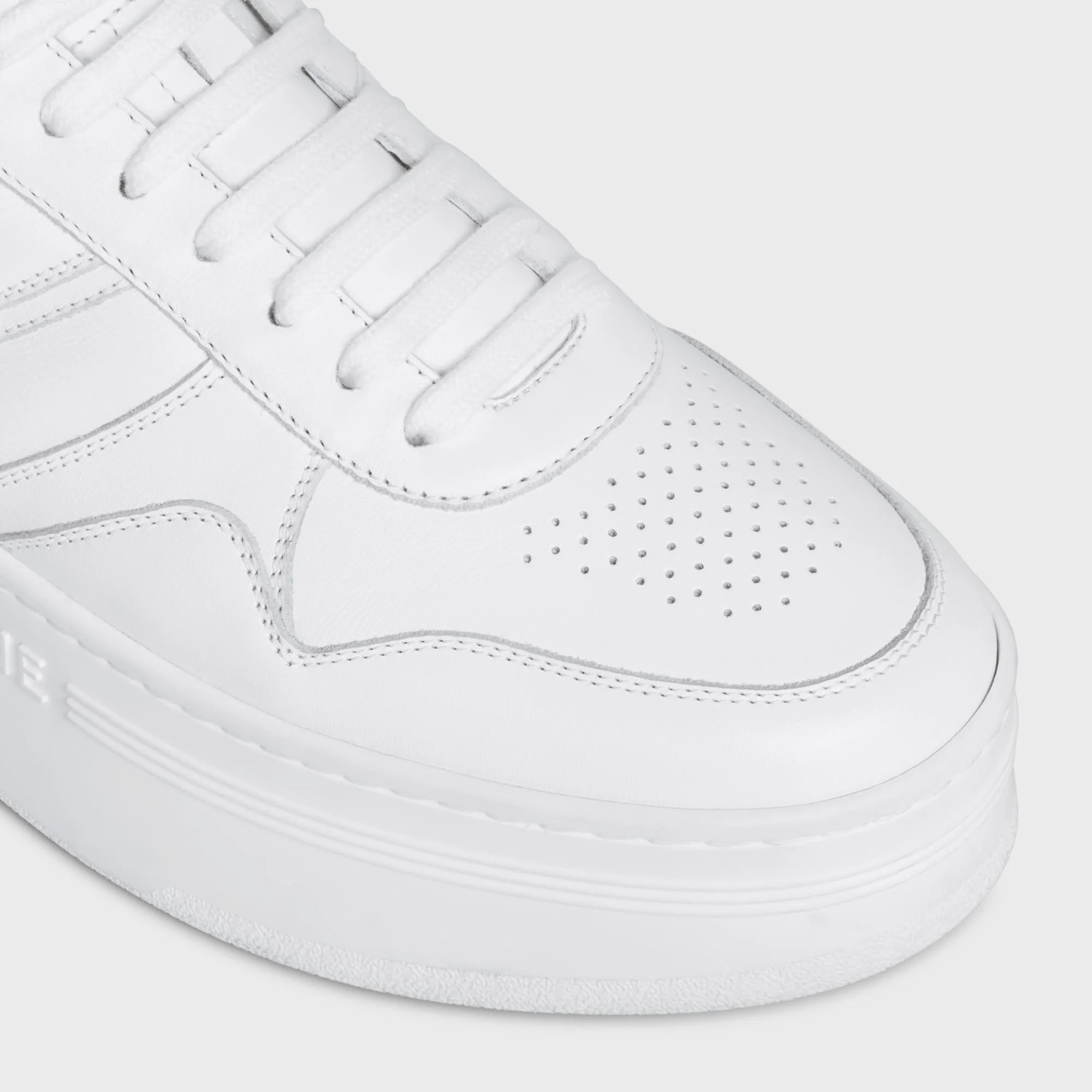 Block Sneakers Wedge High Top Sneaker 50 Calfskin - Optic White - Image 8