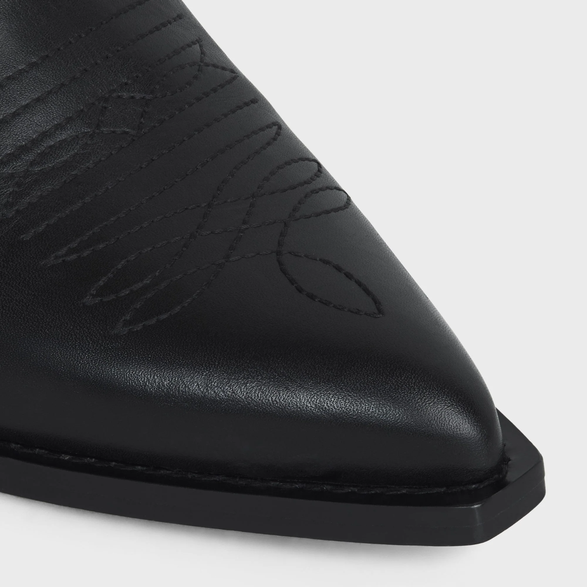 Celine Moon Zipped Boot W/ Harness 70 Calfskin - Black - Image 7