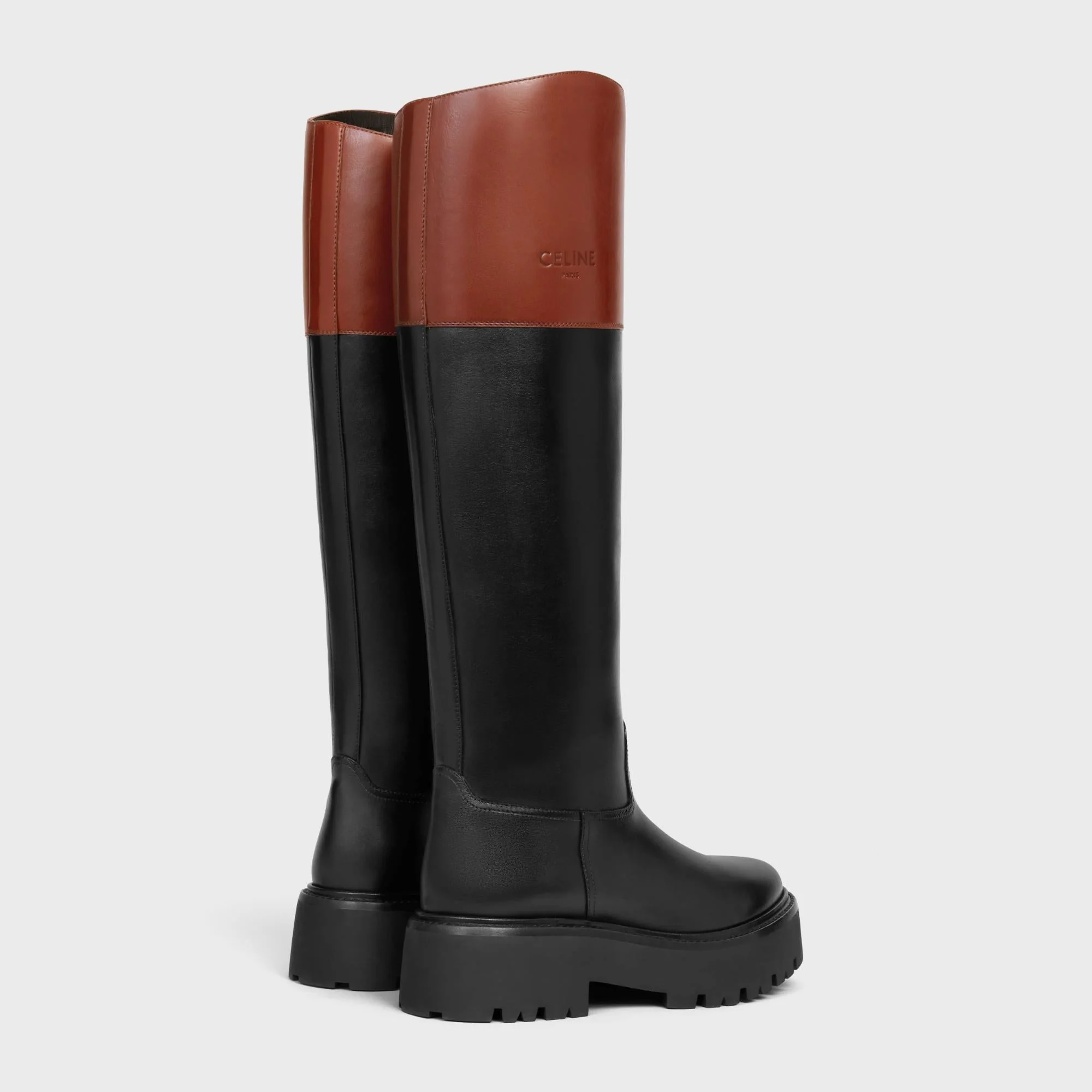 Celine Bulky High Boot 45 Calfskin - Black / Brown - Image 3