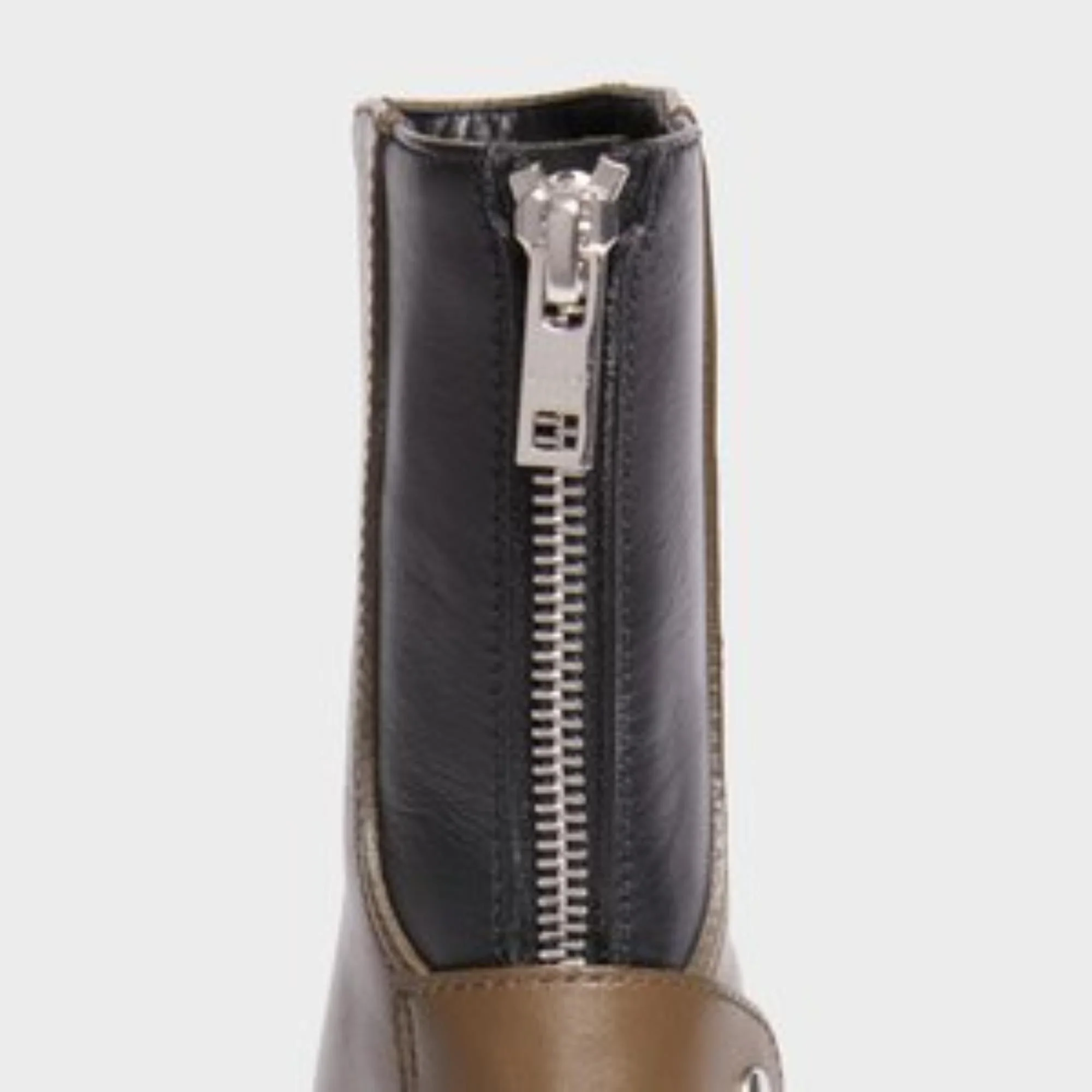 Celine Bulky Zipped Boot W/ Triomphe 45 Calfskin - Khaki/ Black - Image 2