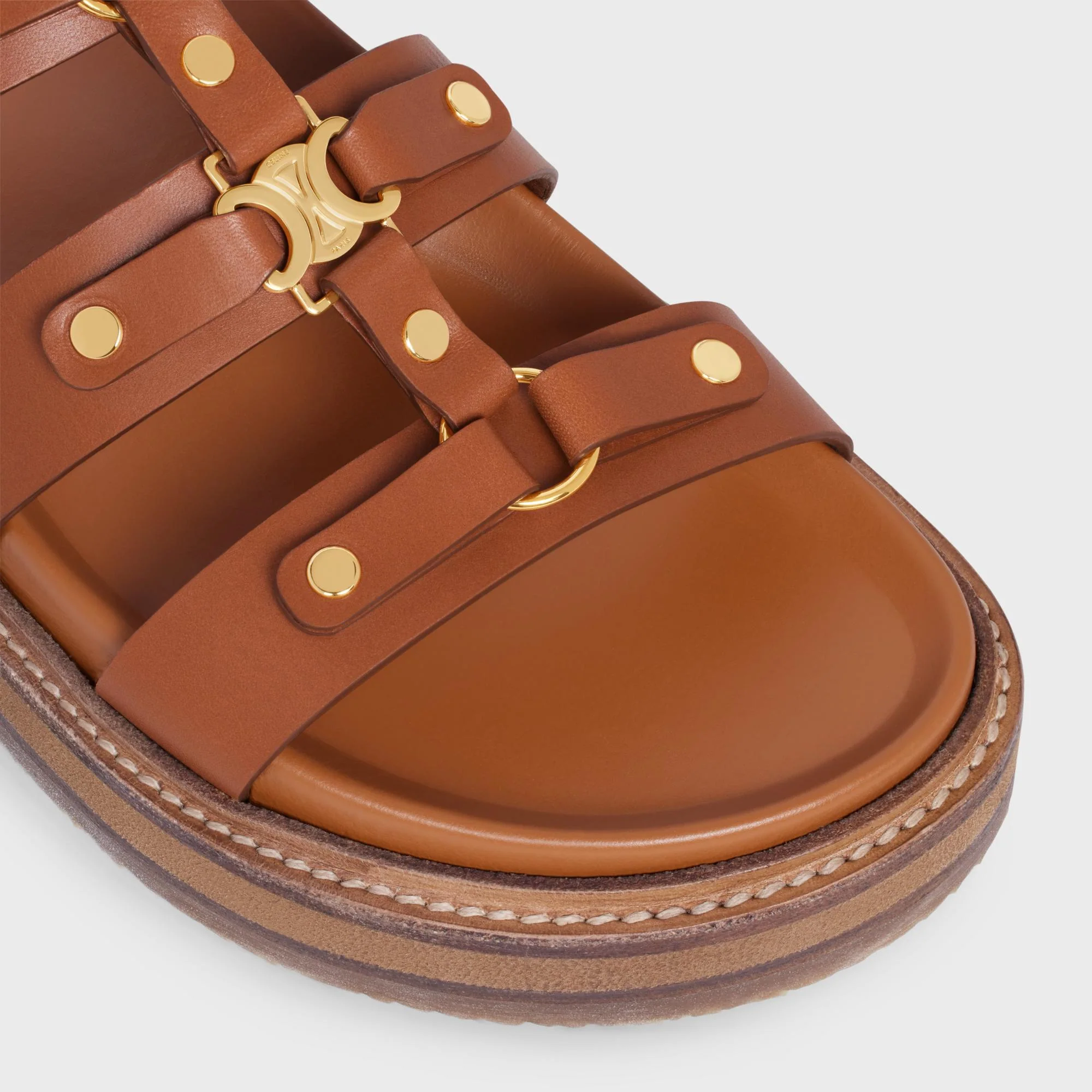 Tippi Triomphe Wedge Mule 30 Calfskin - Vegetal Tanning - Tan - Image 4
