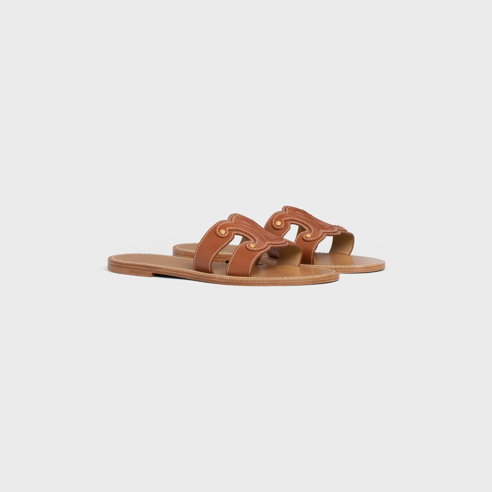 Celine Triomphe Mule 5 Calfskin - Tan - Image 2