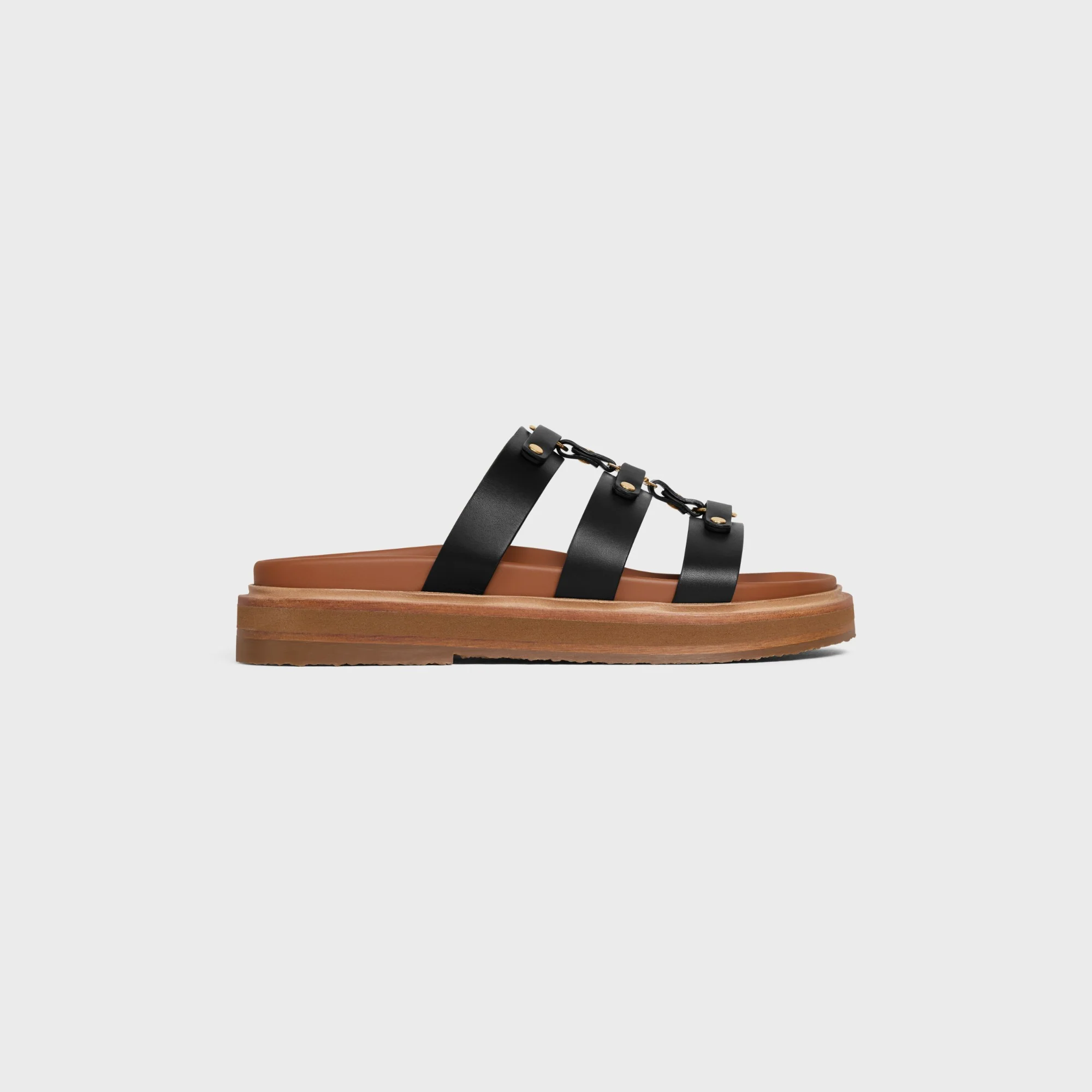 Tippi Triomphe Wedge Mule 30 Calfskin - Vegetal Tanning - Black