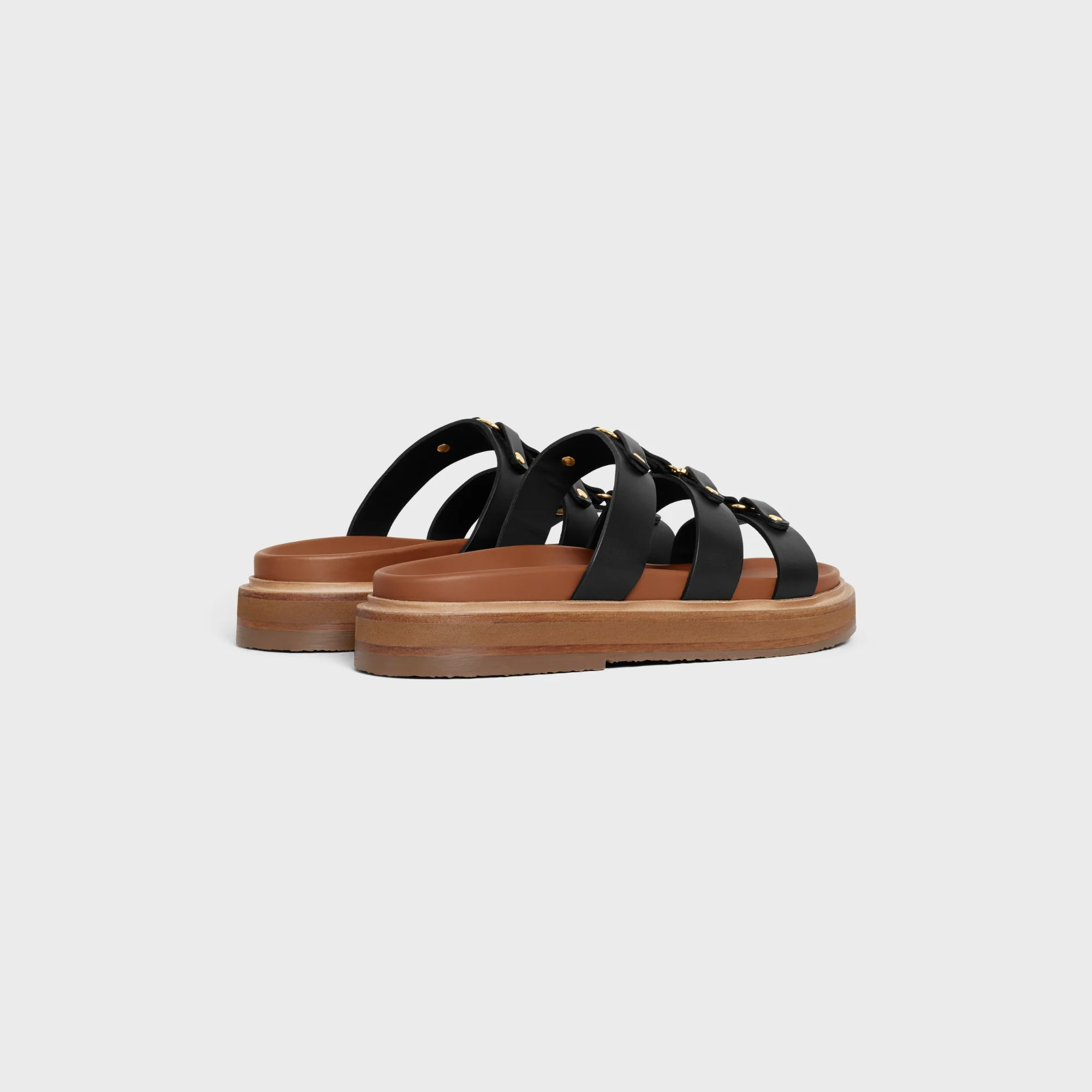 Tippi Triomphe Wedge Mule 30 Calfskin - Vegetal Tanning - Black - Image 3