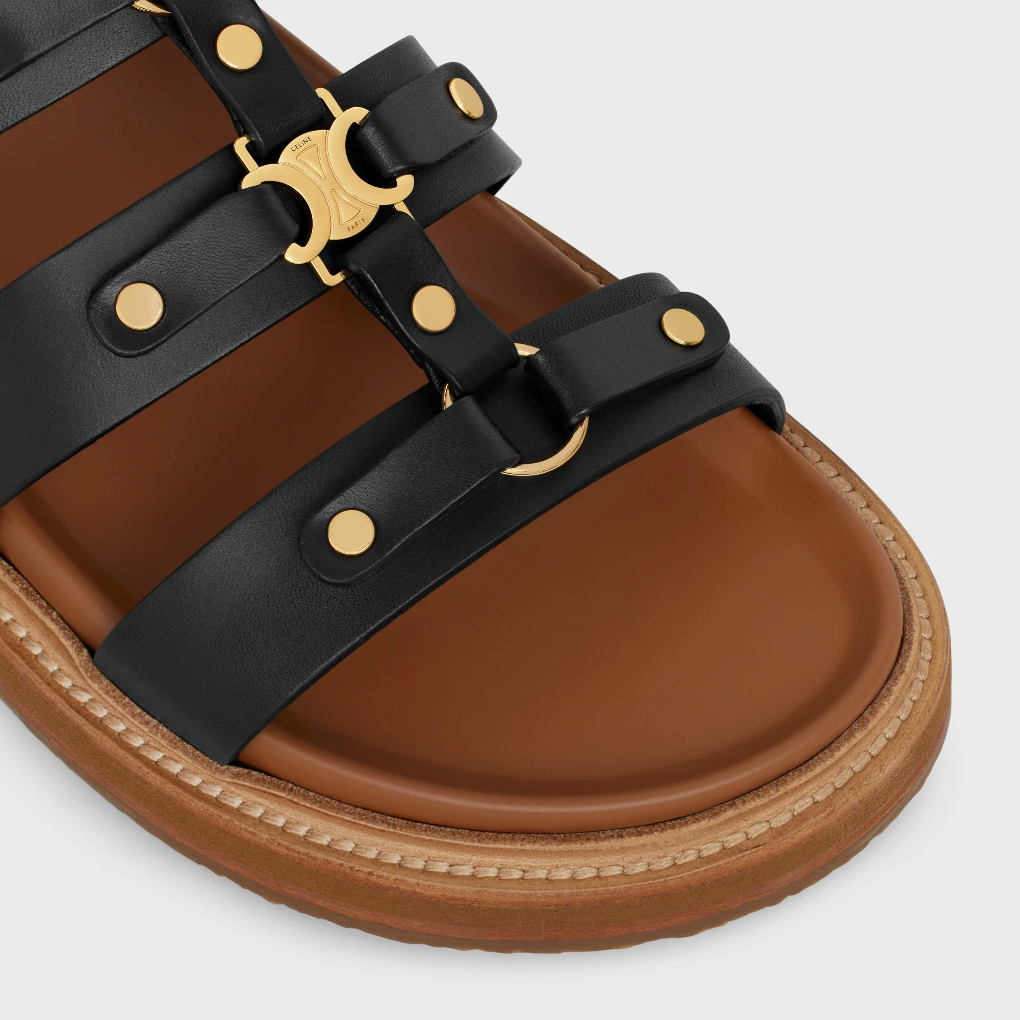 Tippi Triomphe Wedge Mule 30 Calfskin - Vegetal Tanning - Black - Image 4