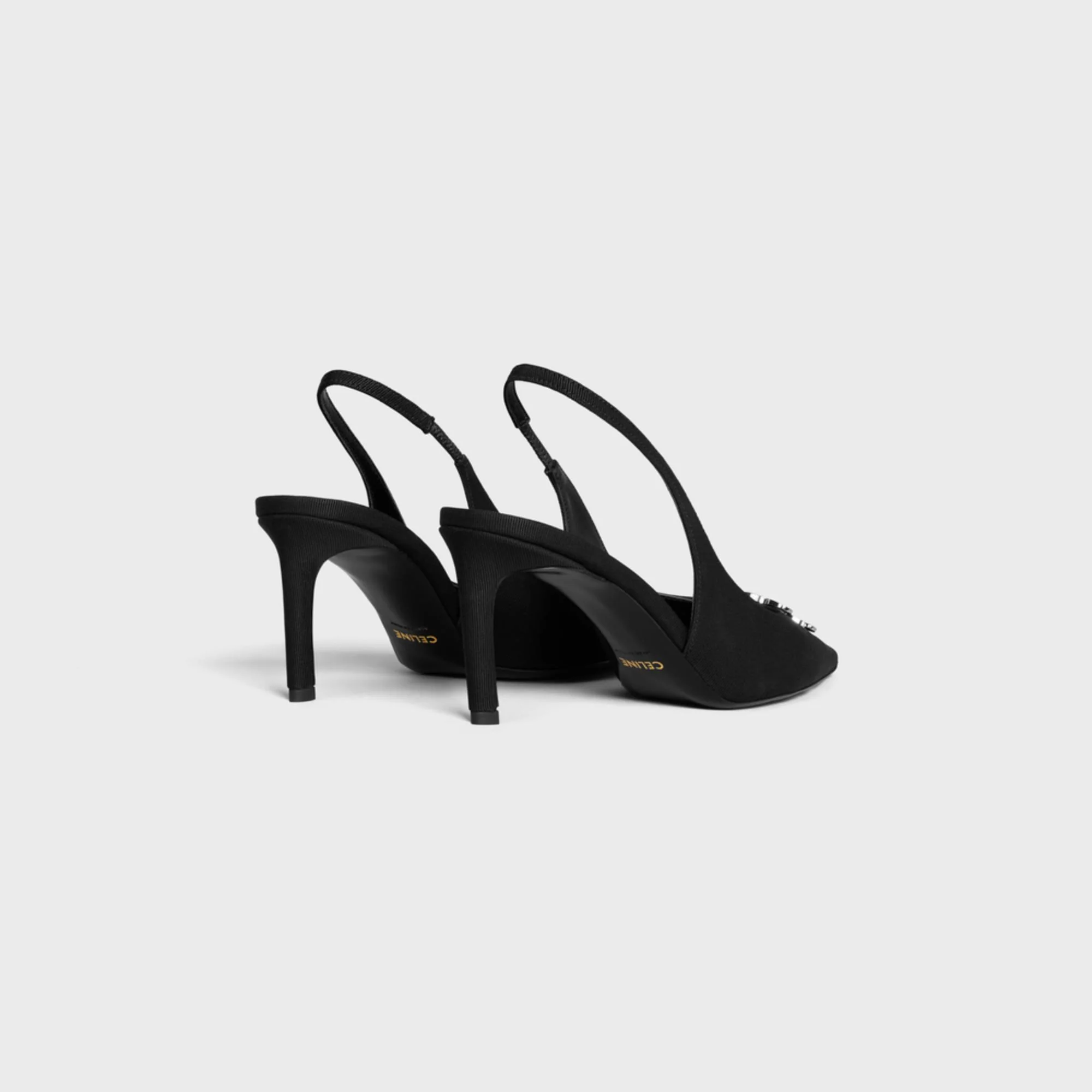 Triomphe Slingback 75 Gros-Grain - Black - Image 3