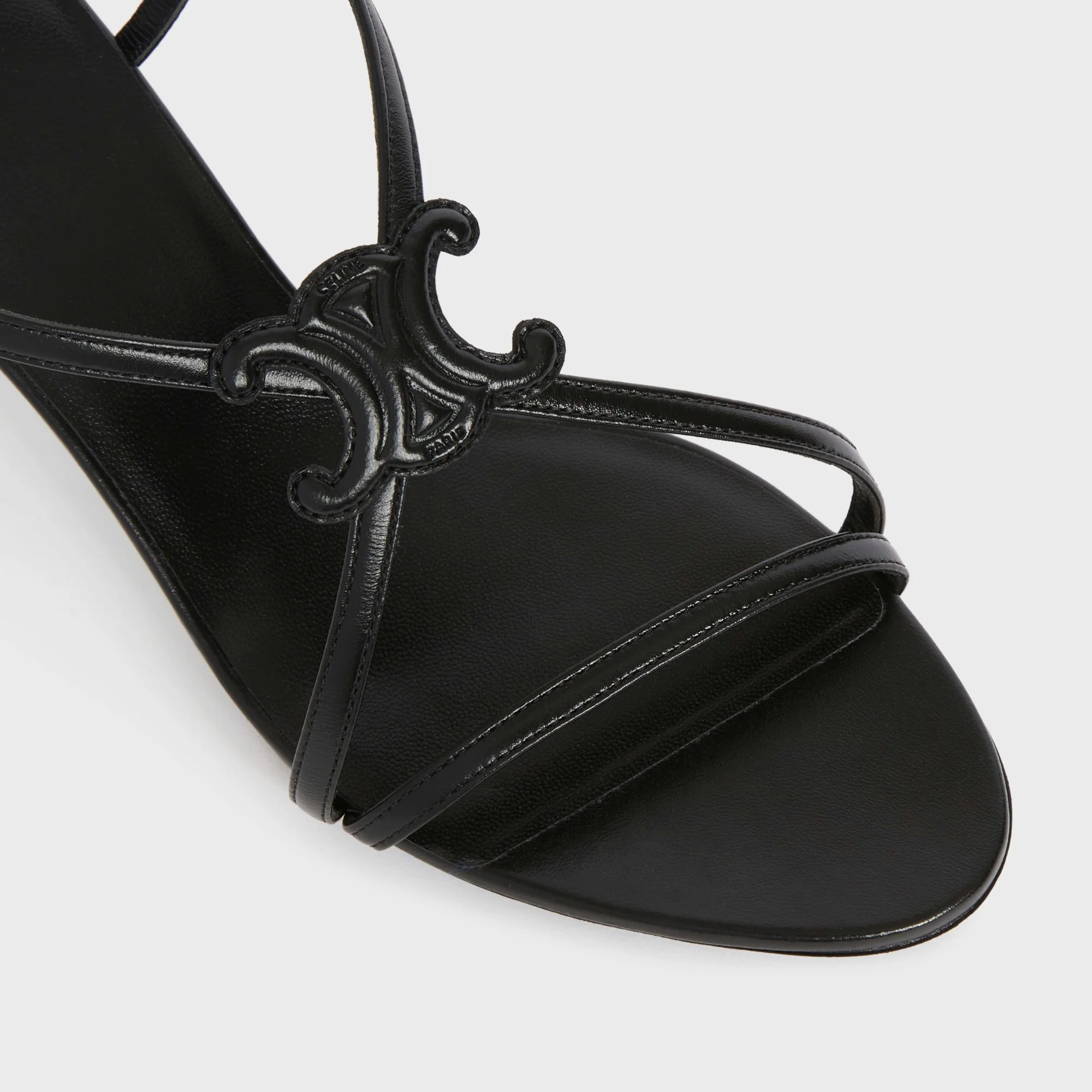 Triomphe Sandal 50 Lambskin - Black - Image 7