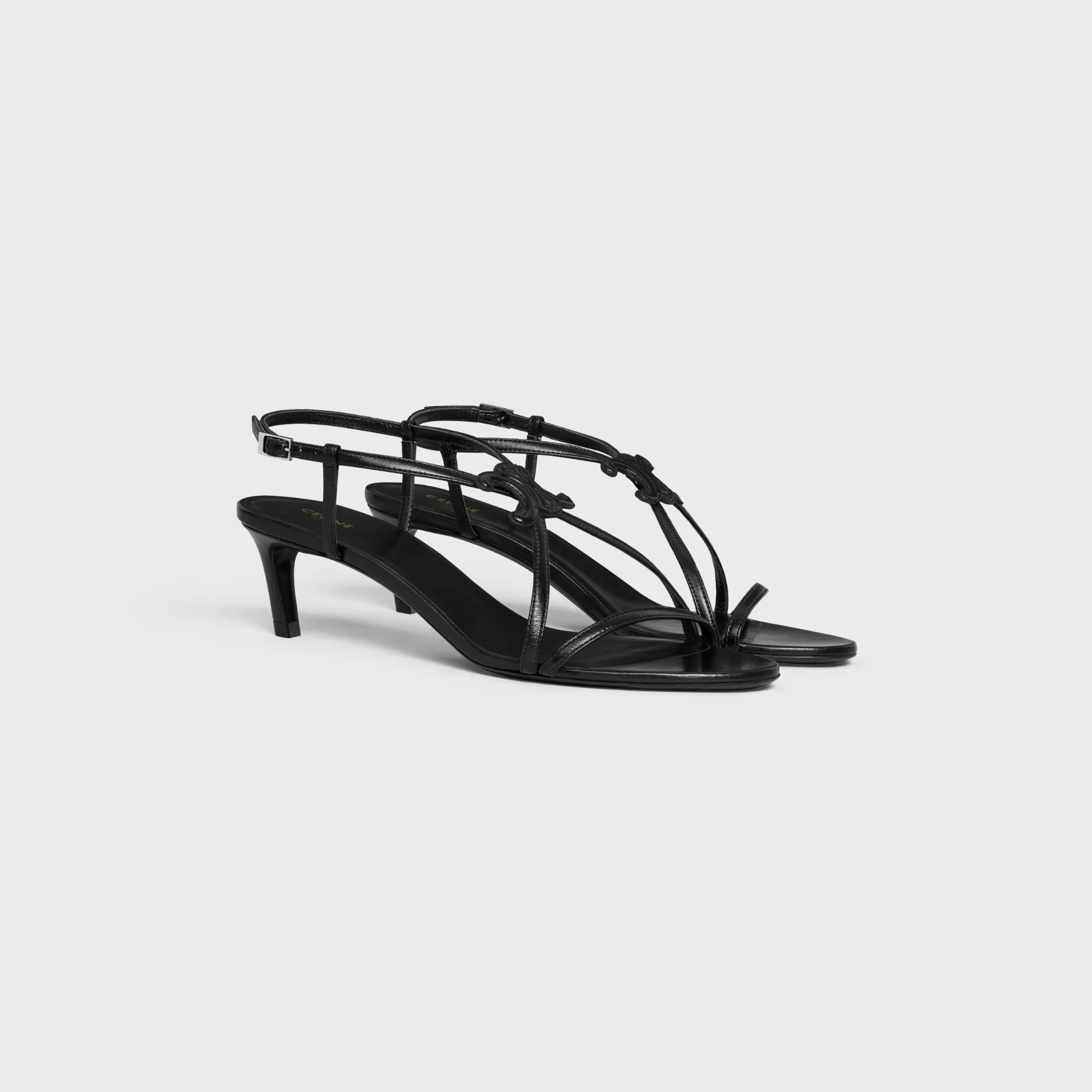 Triomphe Sandal 50 Lambskin - Black - Image 8