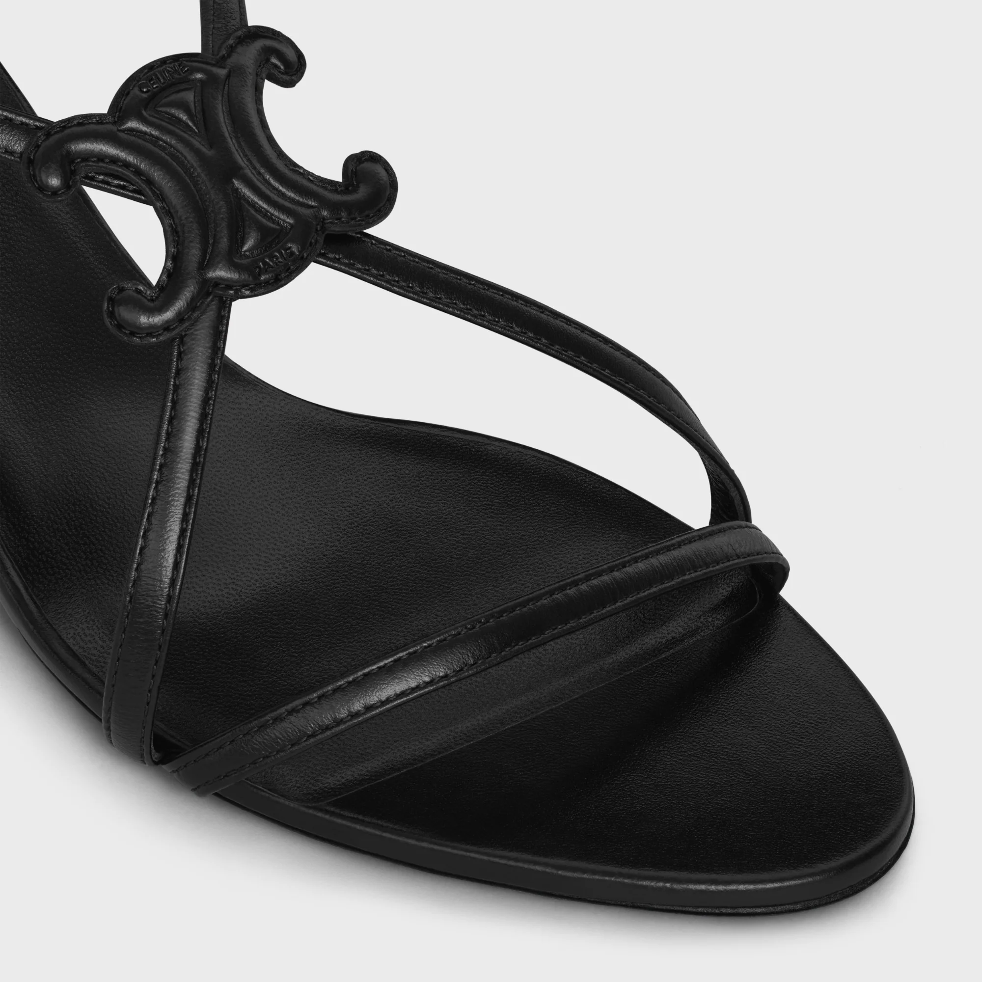 Triomphe Sandal 50 Lambskin - Black - Image 10