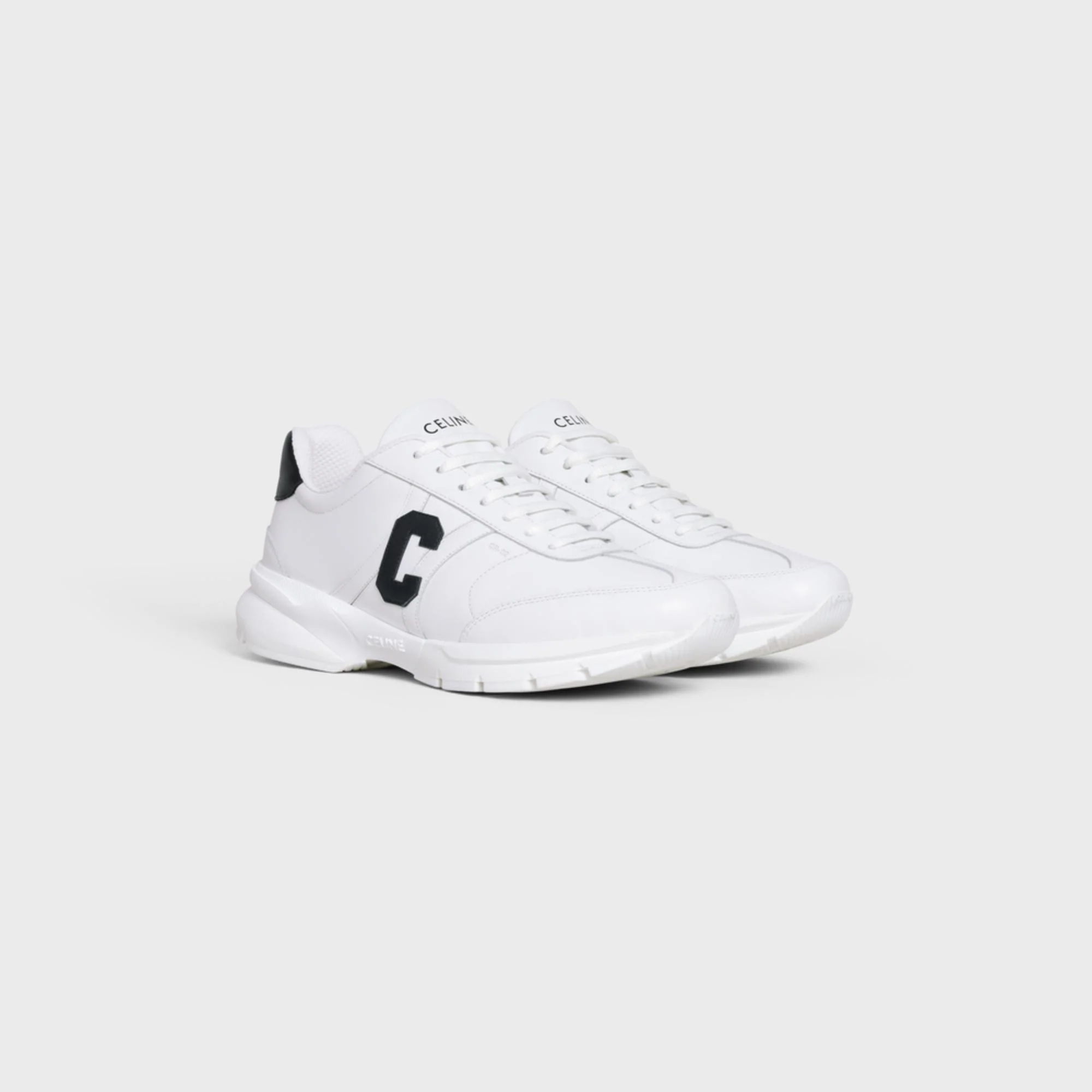 Runner Cr-02 Low Lace-Up Sneaker 30 Calfskin - Optic White / Black - Image 2