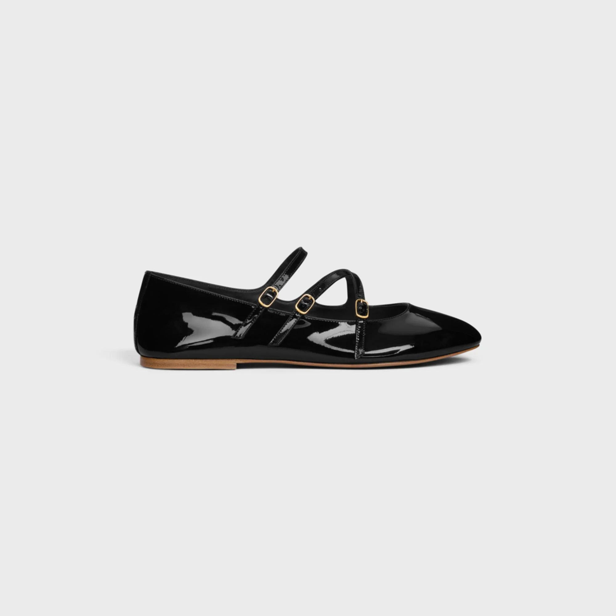 Criss-Cross Babies Ballerina05 Patent Calfskin - Black