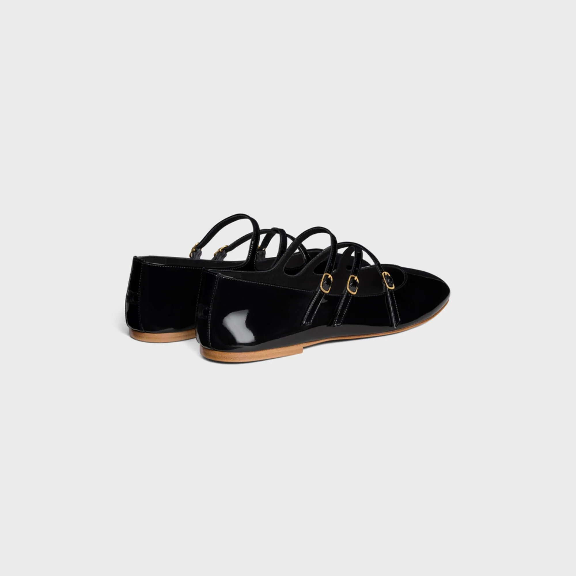 Criss-Cross Babies Ballerina05 Patent Calfskin - Black - Image 3