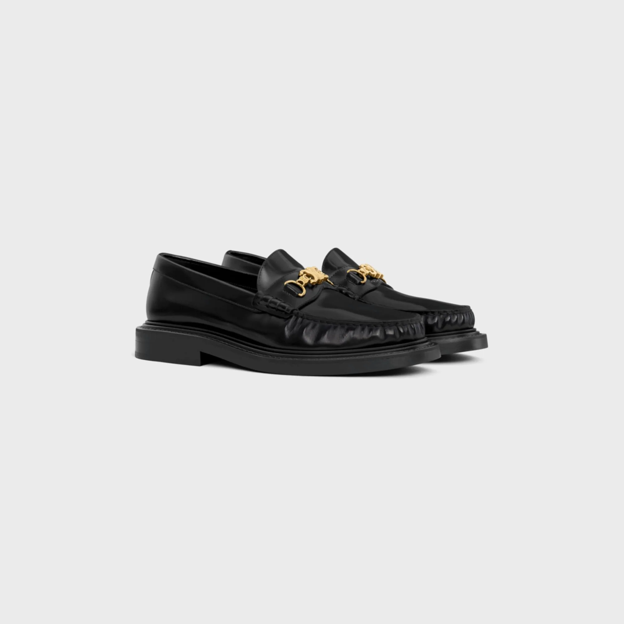 Triomphe Chain Loafer 30 Polished Bull - Black - Image 2