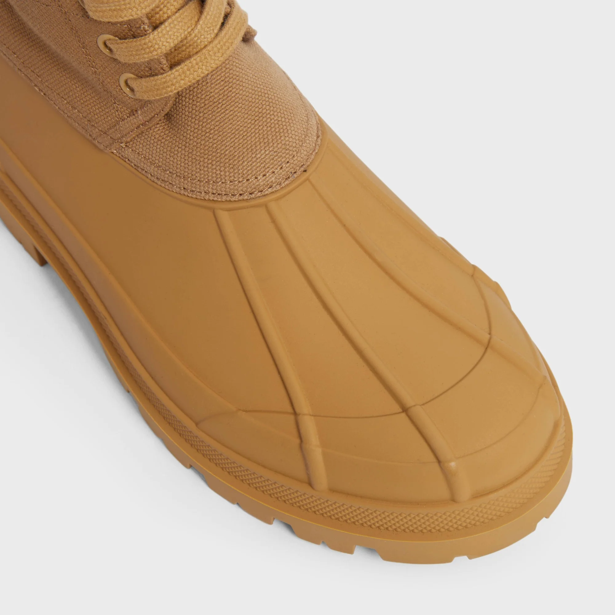 Celine Riley Lace-Up Boot W/ Triomphe 30 Canvas - Caramel - Image 2