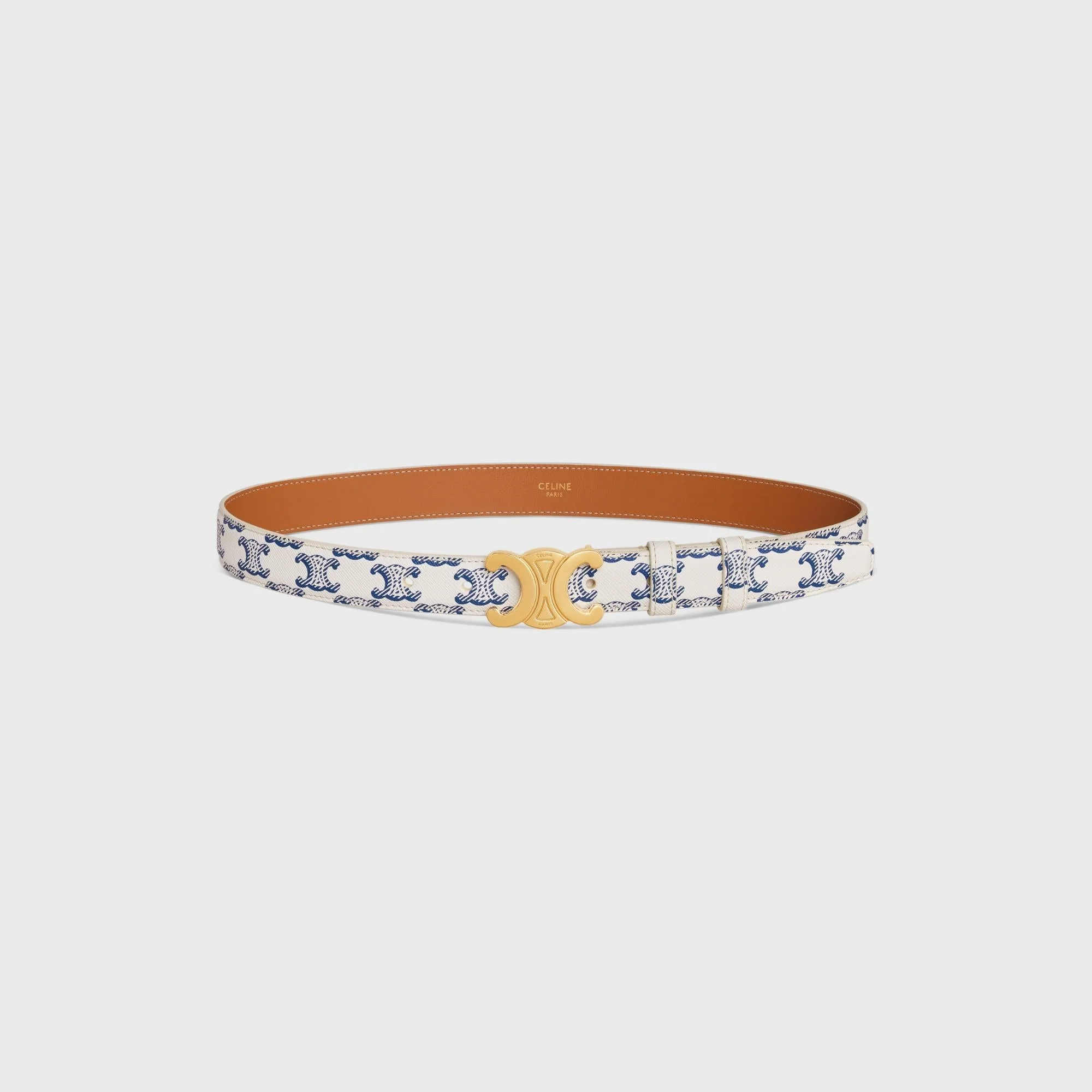 Triomphe Belt Medium 25Mm Canvas - Blue - Image 4