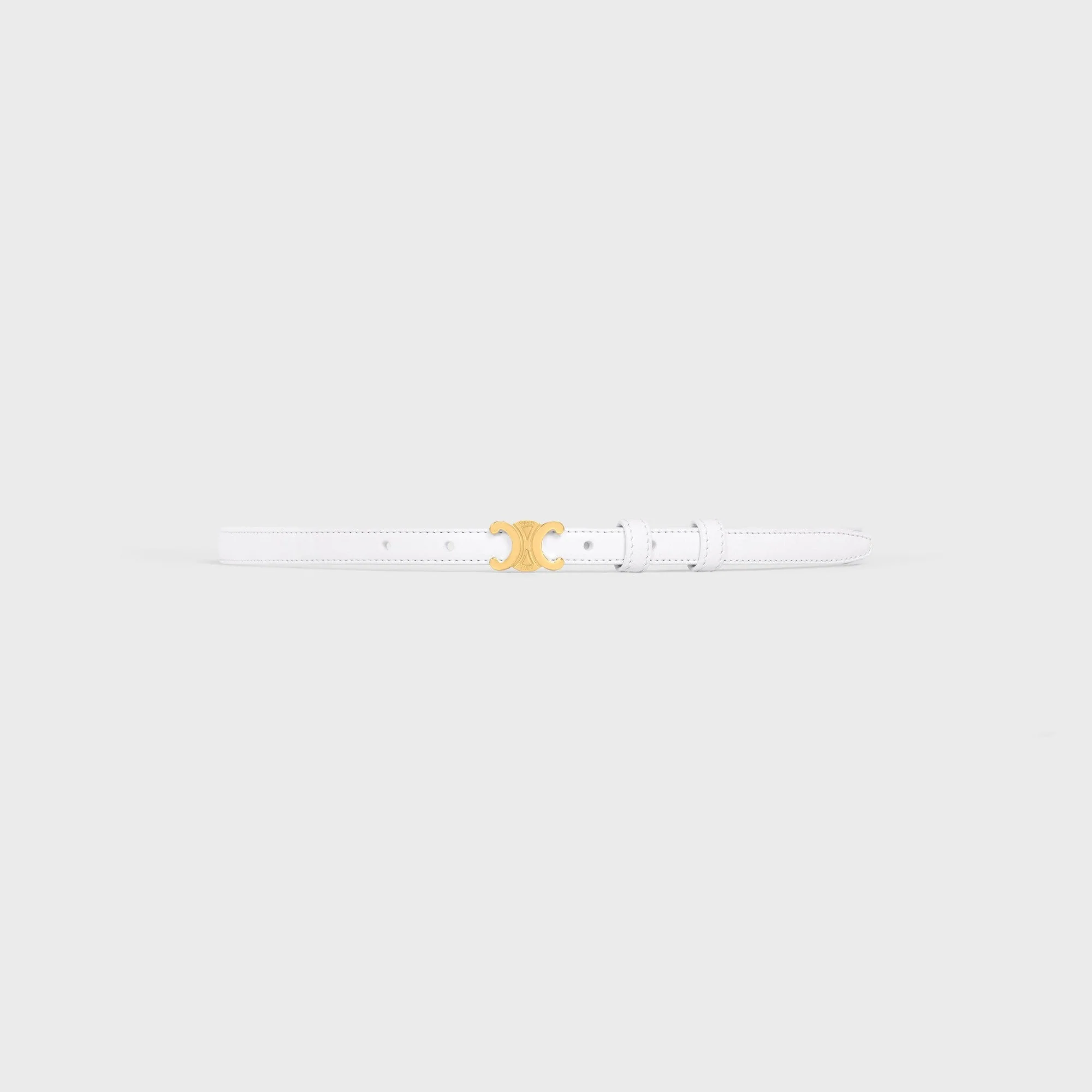 Triomphe Belt Teen 13Mm Taurillon Leather - Optic White - Image 2