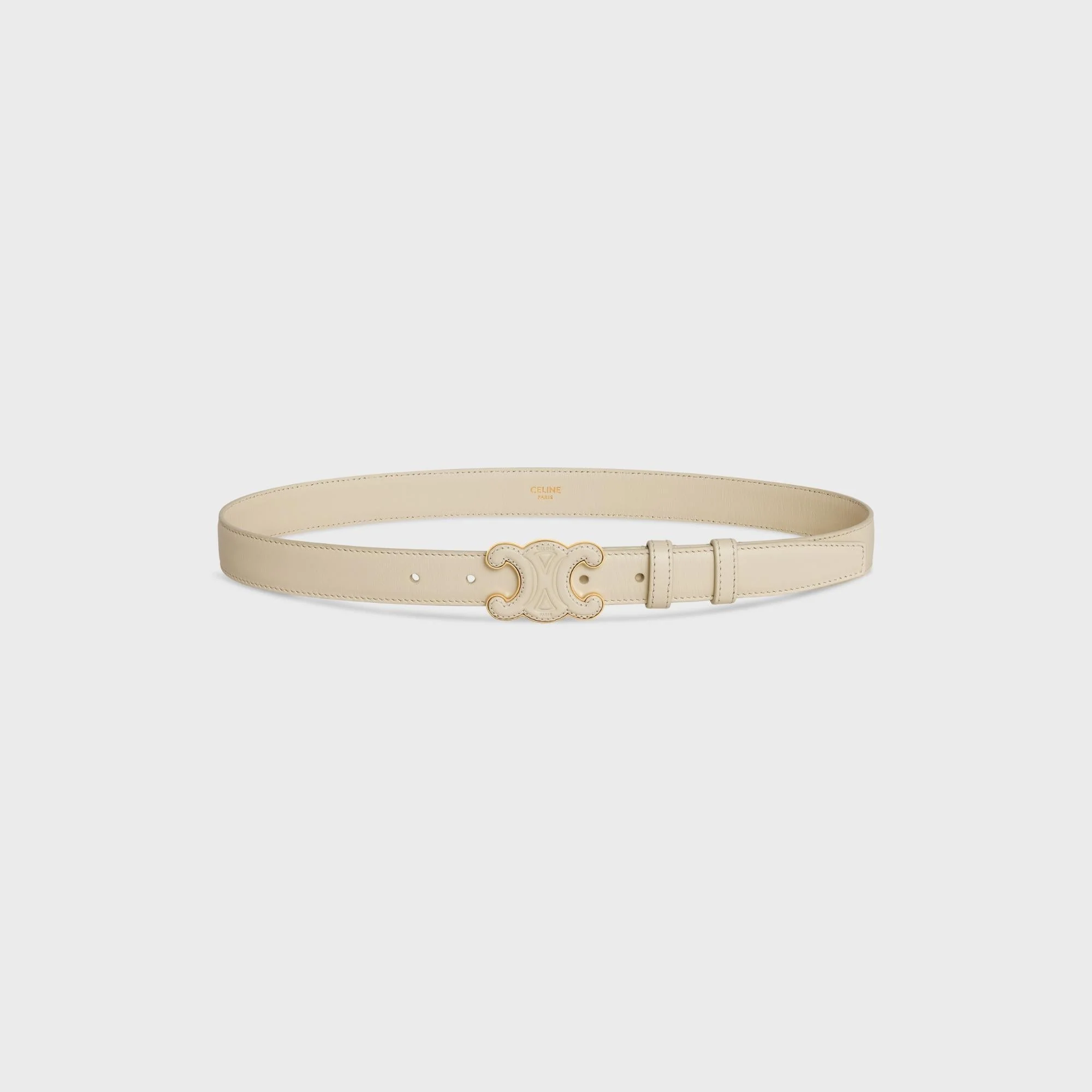 Cuir Triomphe Belt Medium 25Mm Smooth Calfskin - Limestone - Image 4
