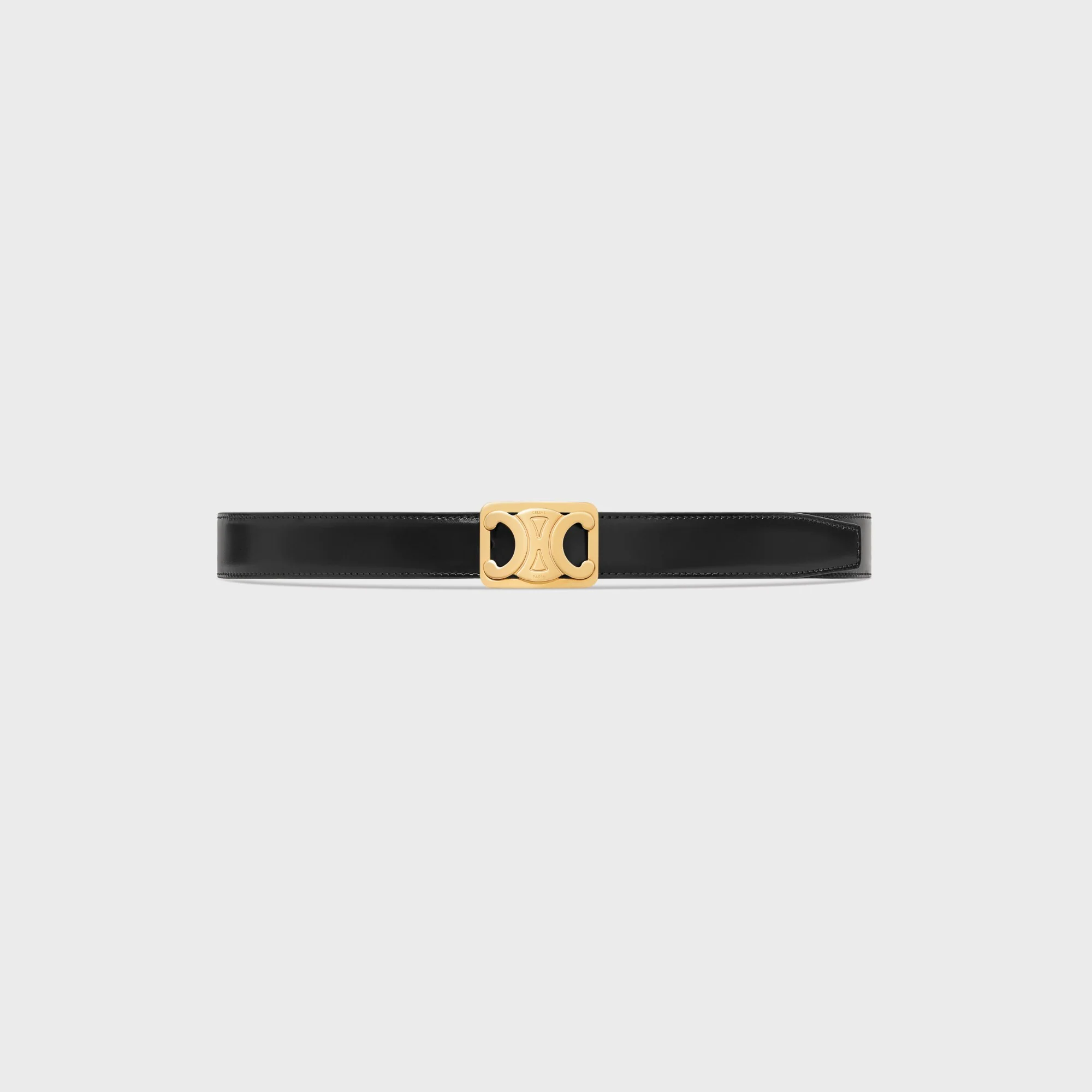 Framed Triomphe Belt Reversible Medium 25Mm Taurillon & Natural Calf. - Tan / Black