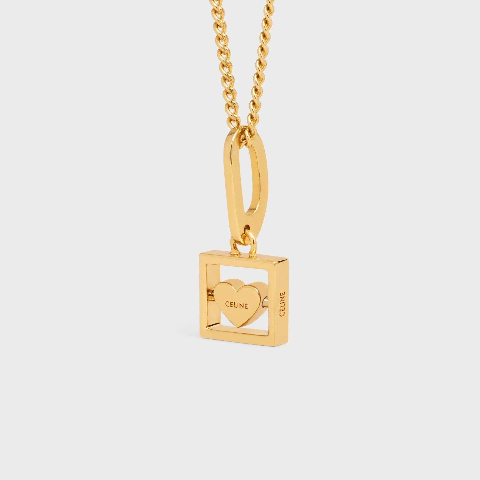 Celine Separables Mini Heart Pendant Brass - Gold - Image 8