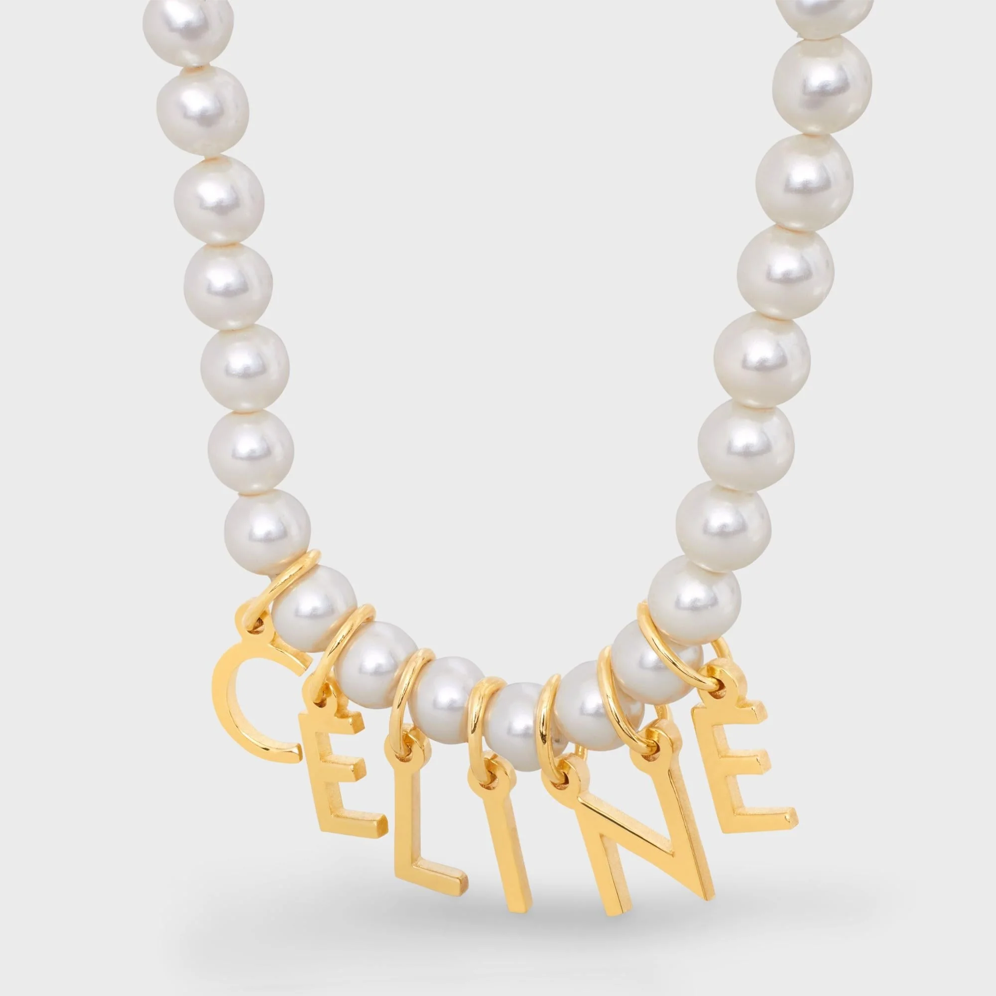 Celine Paris Pearl Bracelet Brass & Glass - Gold / Ivory - Image 4