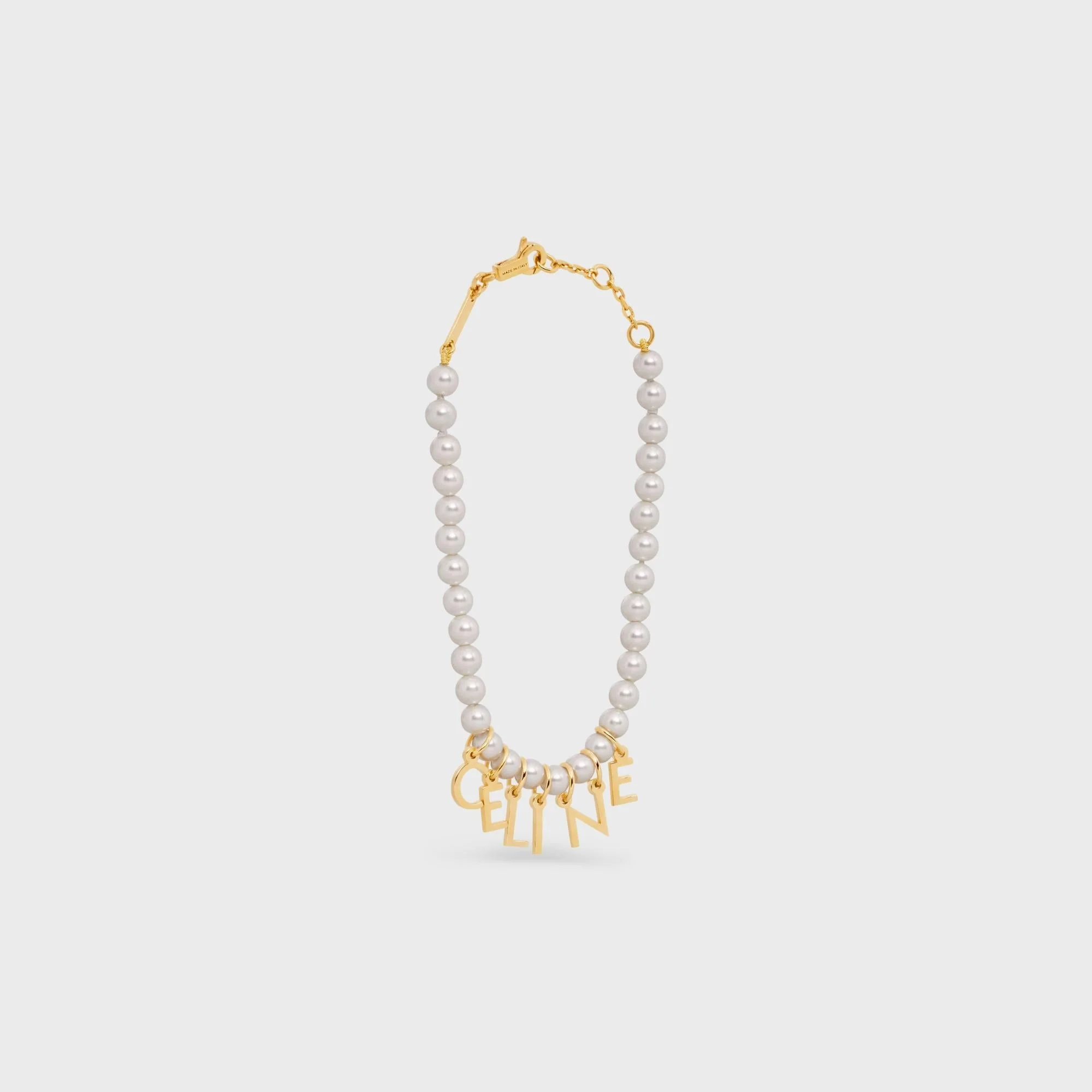 Celine Paris Pearl Bracelet Brass & Glass - Gold / Ivory - Image 5