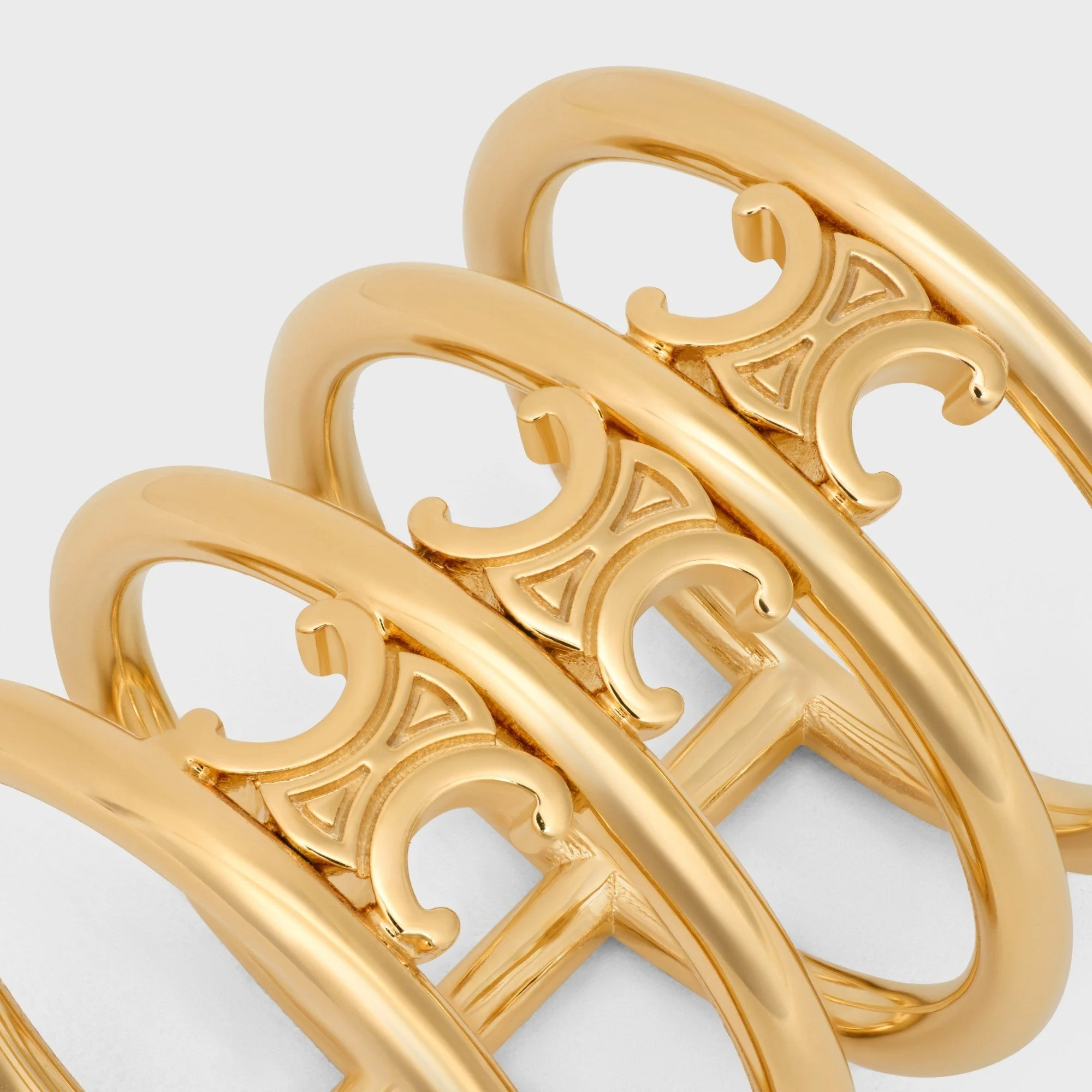 Triomphe Cage Ring Brass - Gold - Image 7