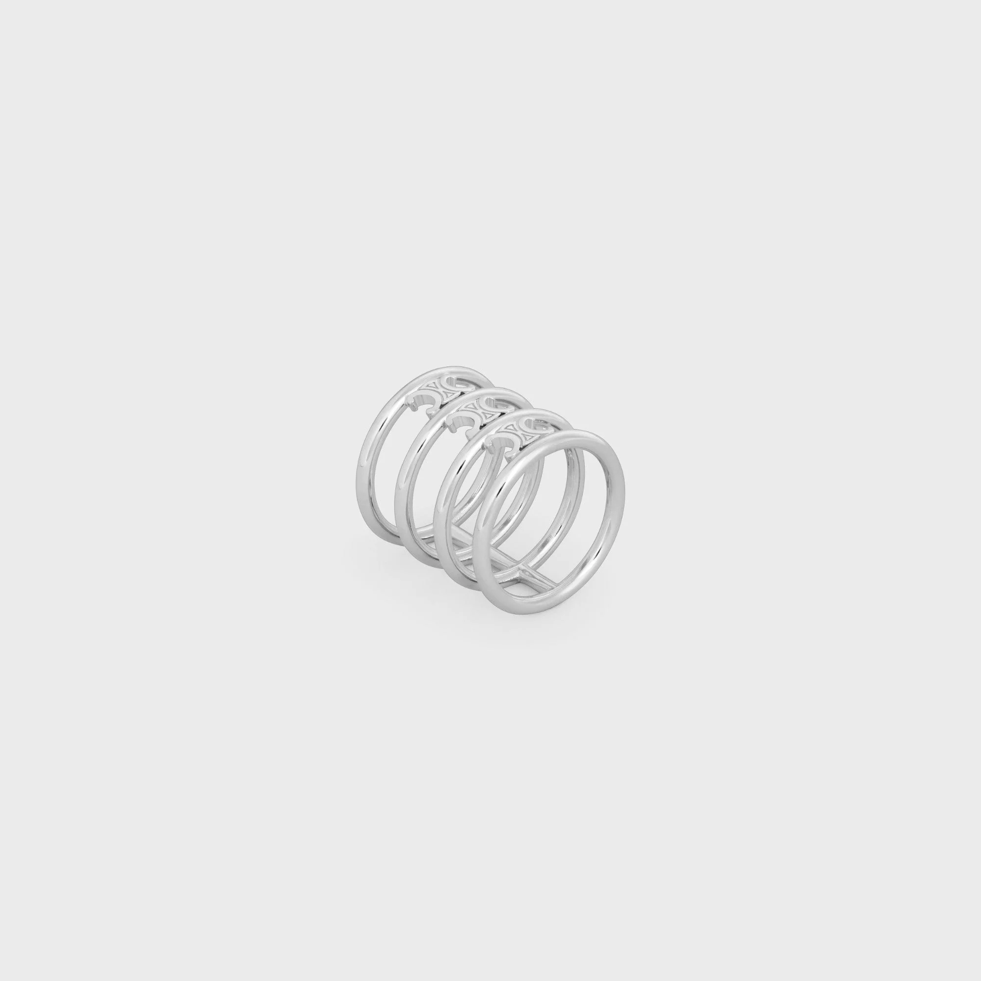 Triomphe Cage Ring Brass - Silver - Image 3
