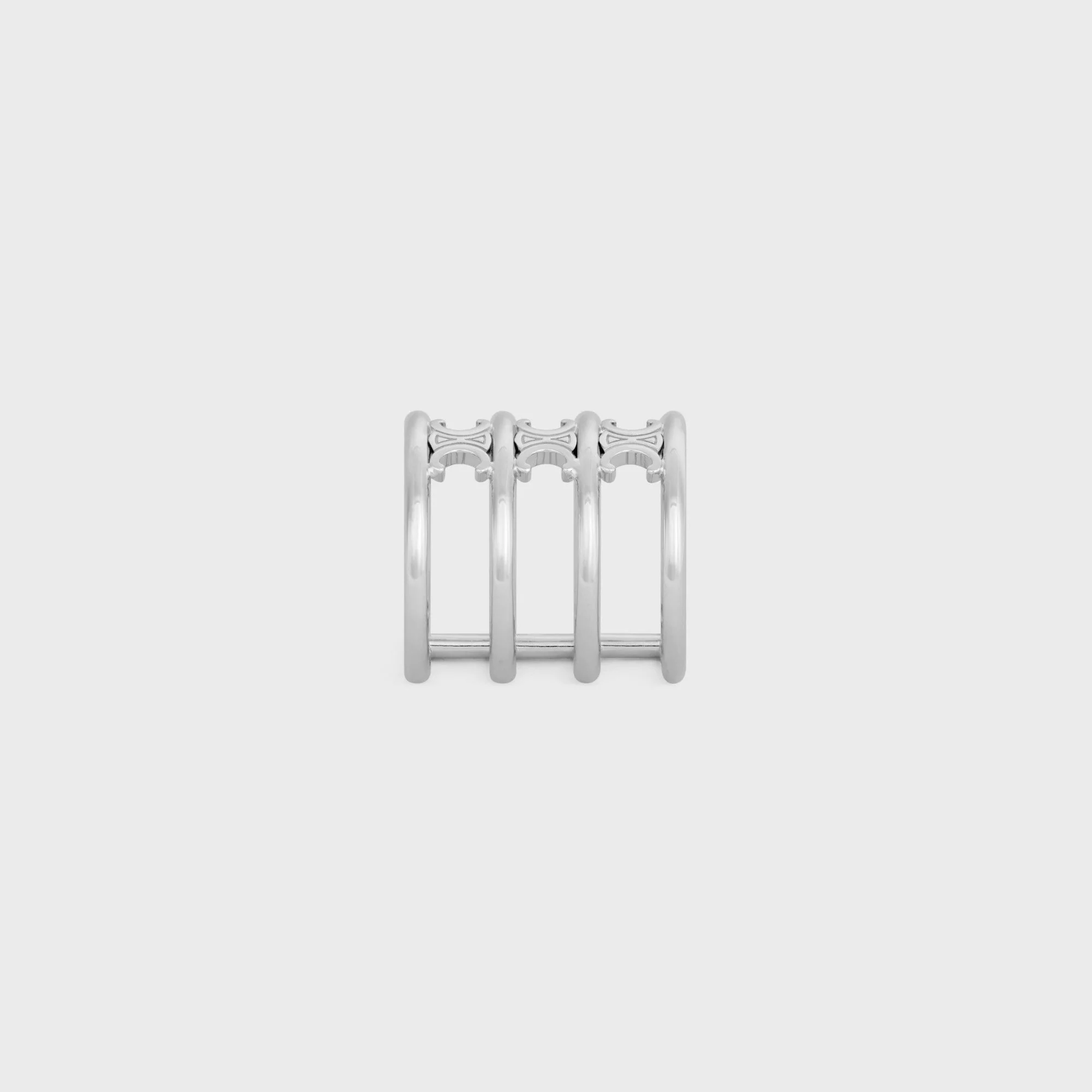 Triomphe Cage Ring Brass - Silver - Image 5
