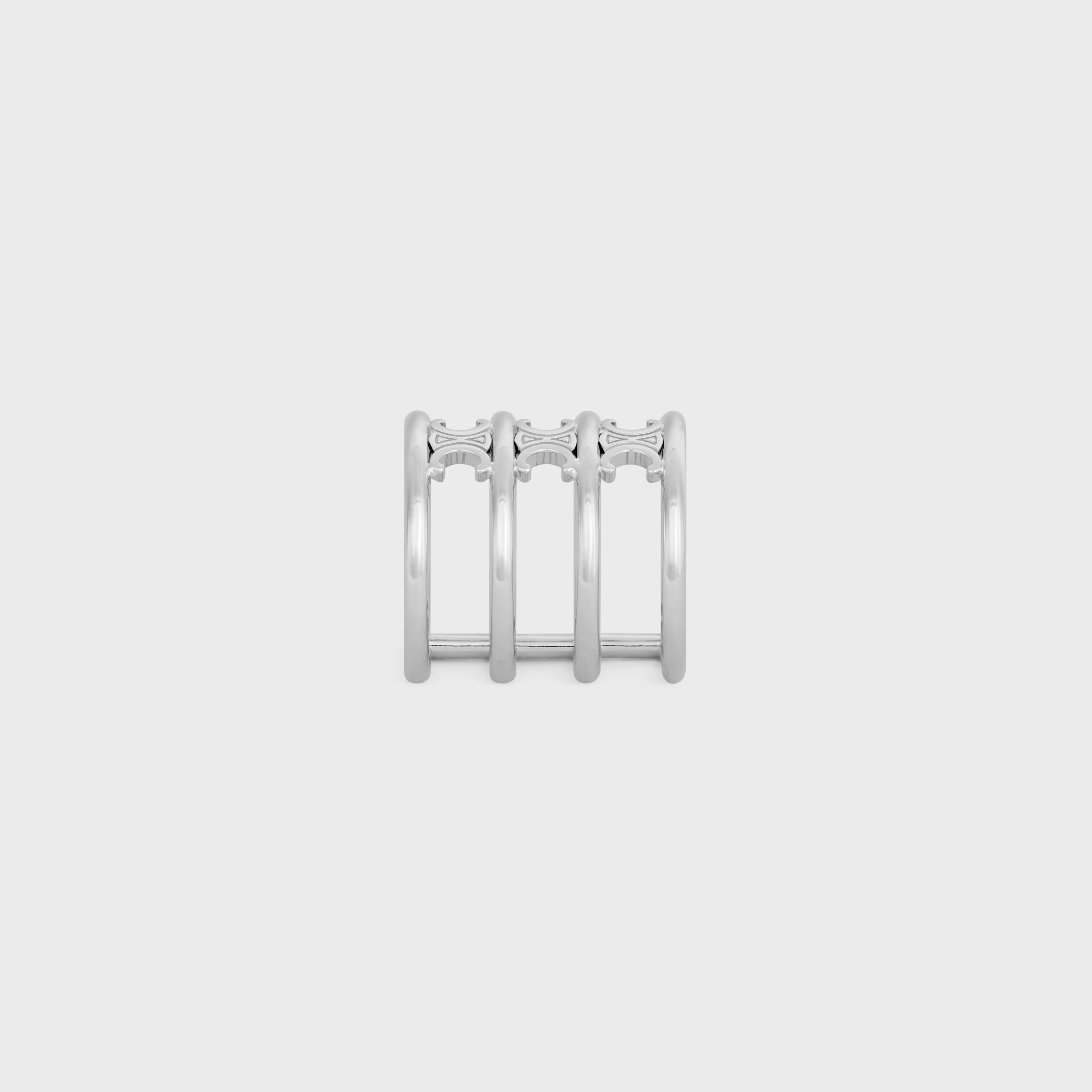 Triomphe Cage Ring Brass - Silver - Image 6
