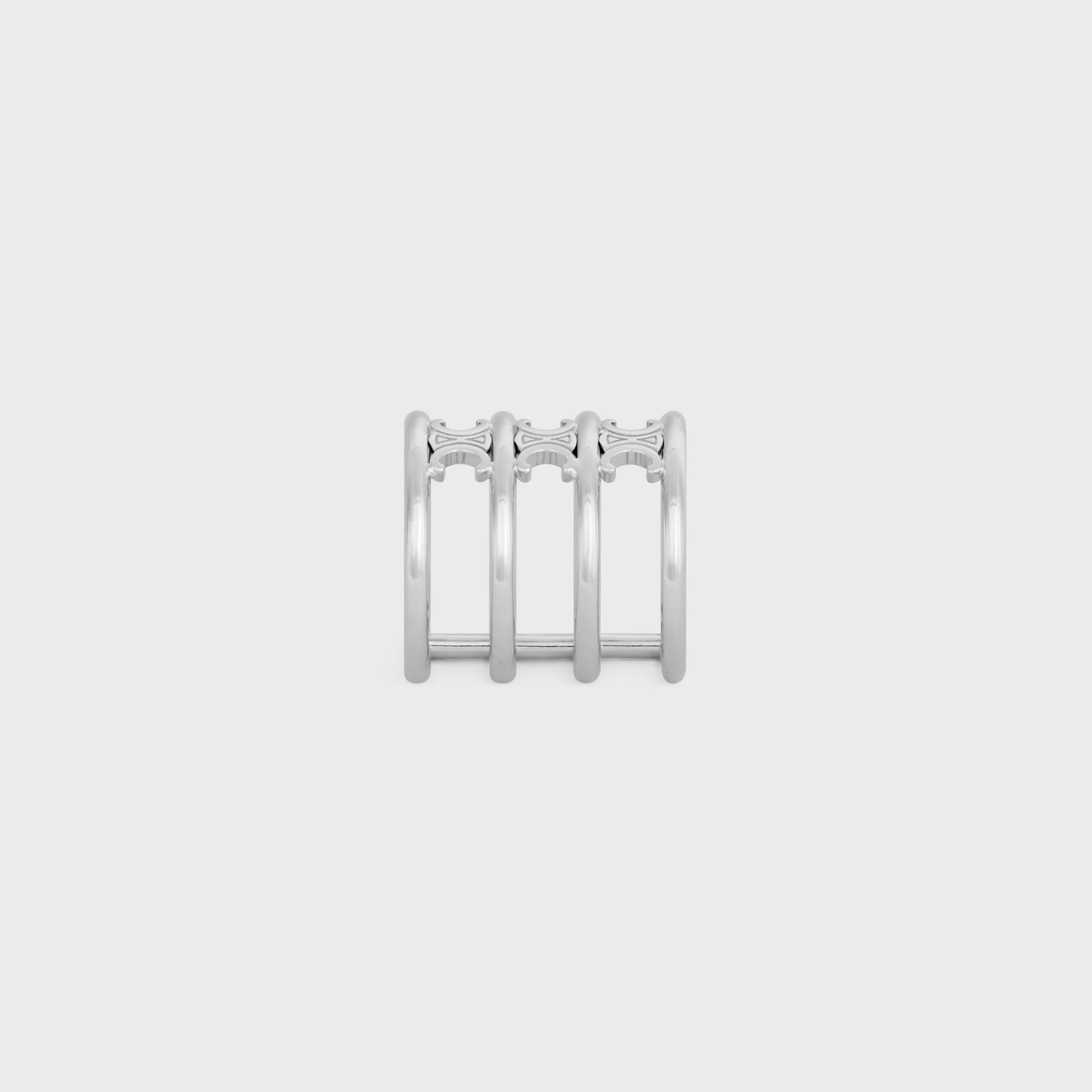 Triomphe Cage Ring Brass - Silver - Image 5