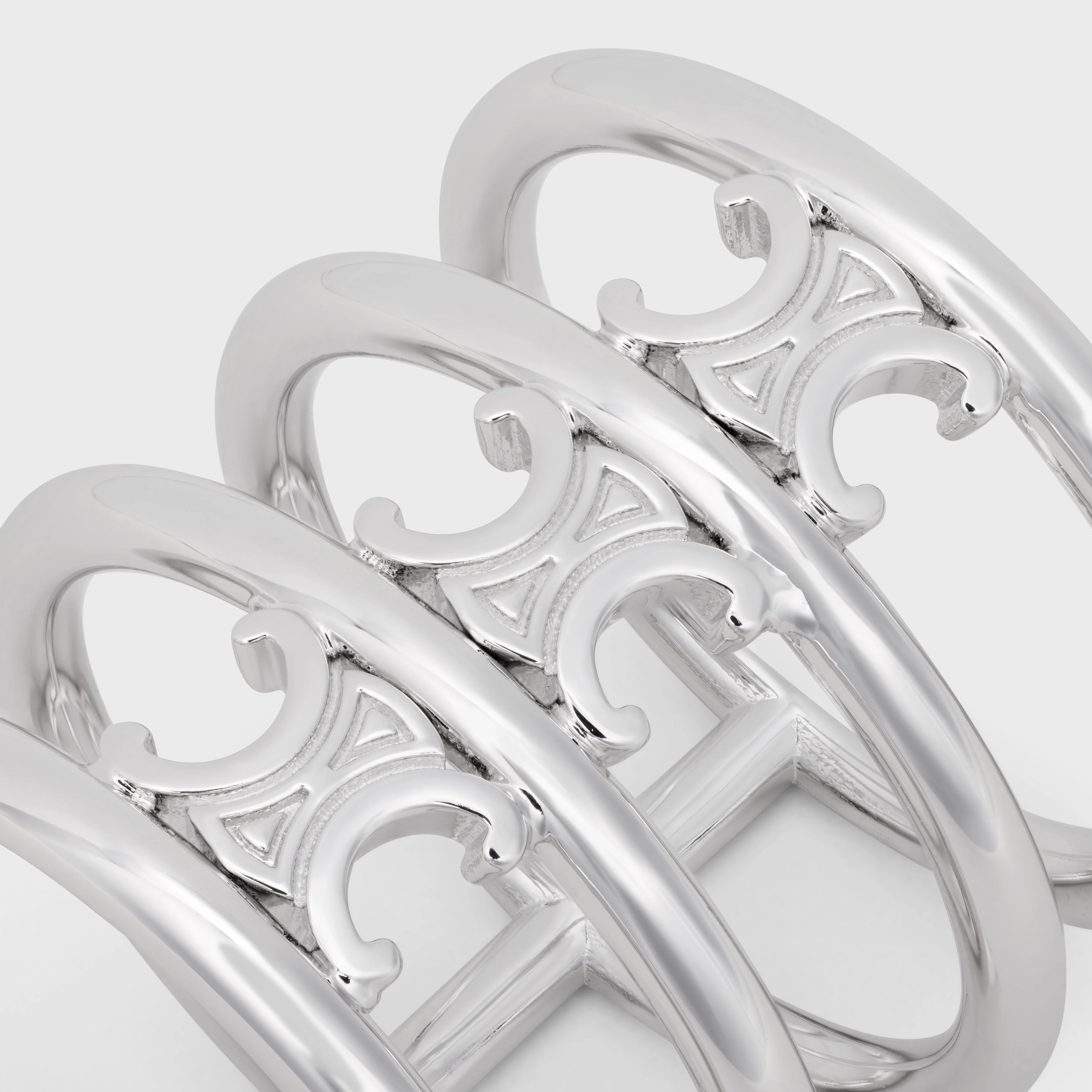 Triomphe Cage Ring Brass - Silver - Image 8