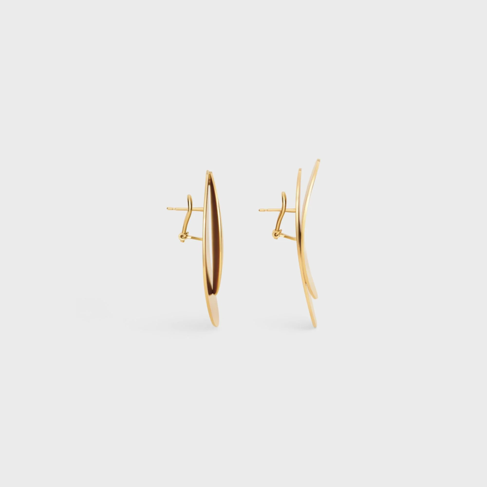 Celine Petale Earrings Brass - Gold - Image 3