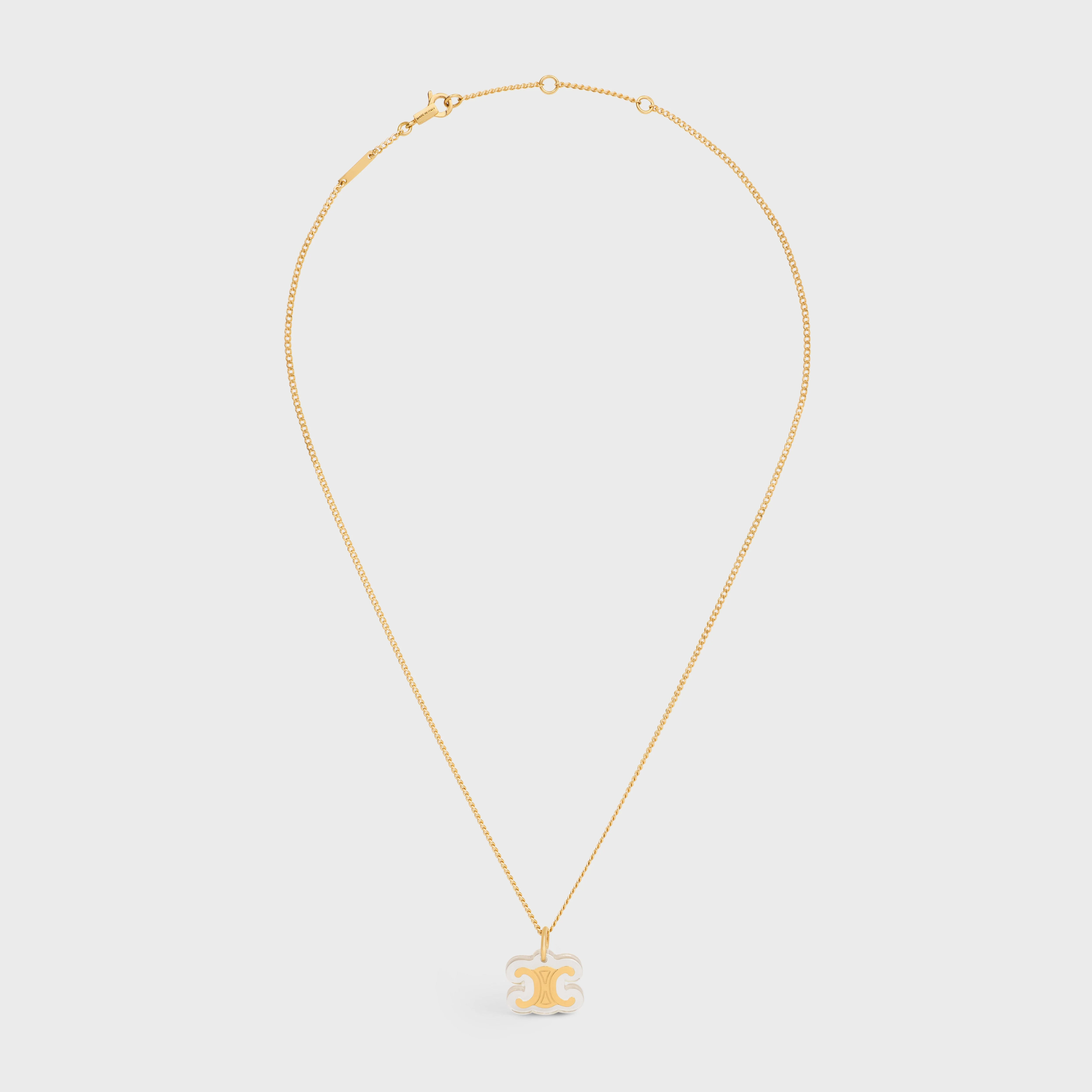 Celine Glaçon Necklace Brass & Resin - Gold