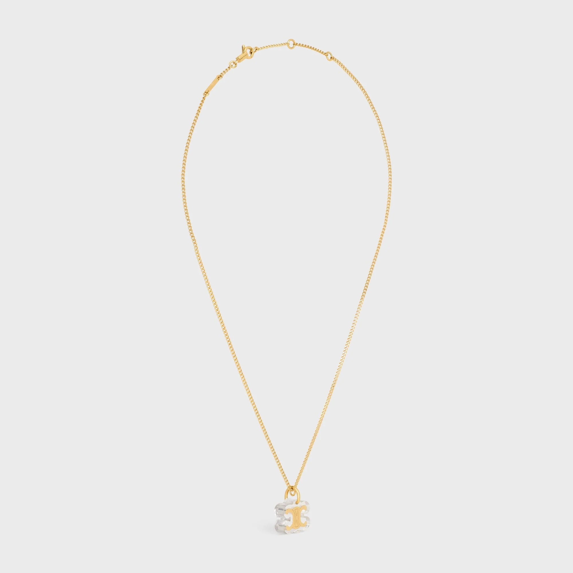 Celine Glaçon Necklace Brass & Resin - Gold - Image 11