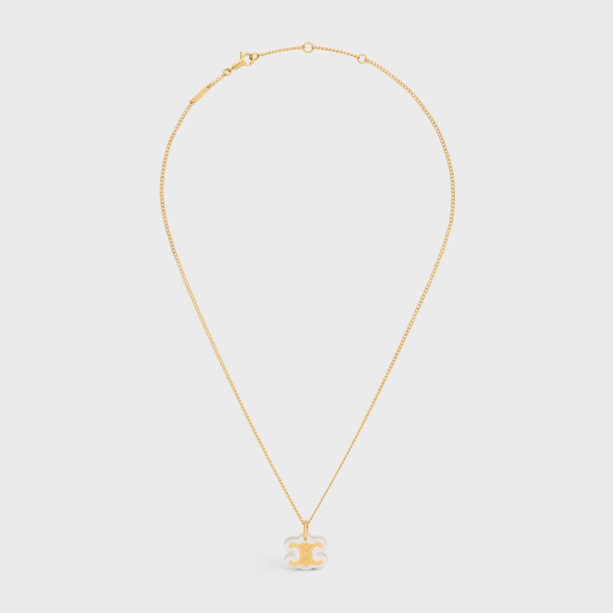 Celine Glaçon Necklace Brass & Resin - Gold - Image 8