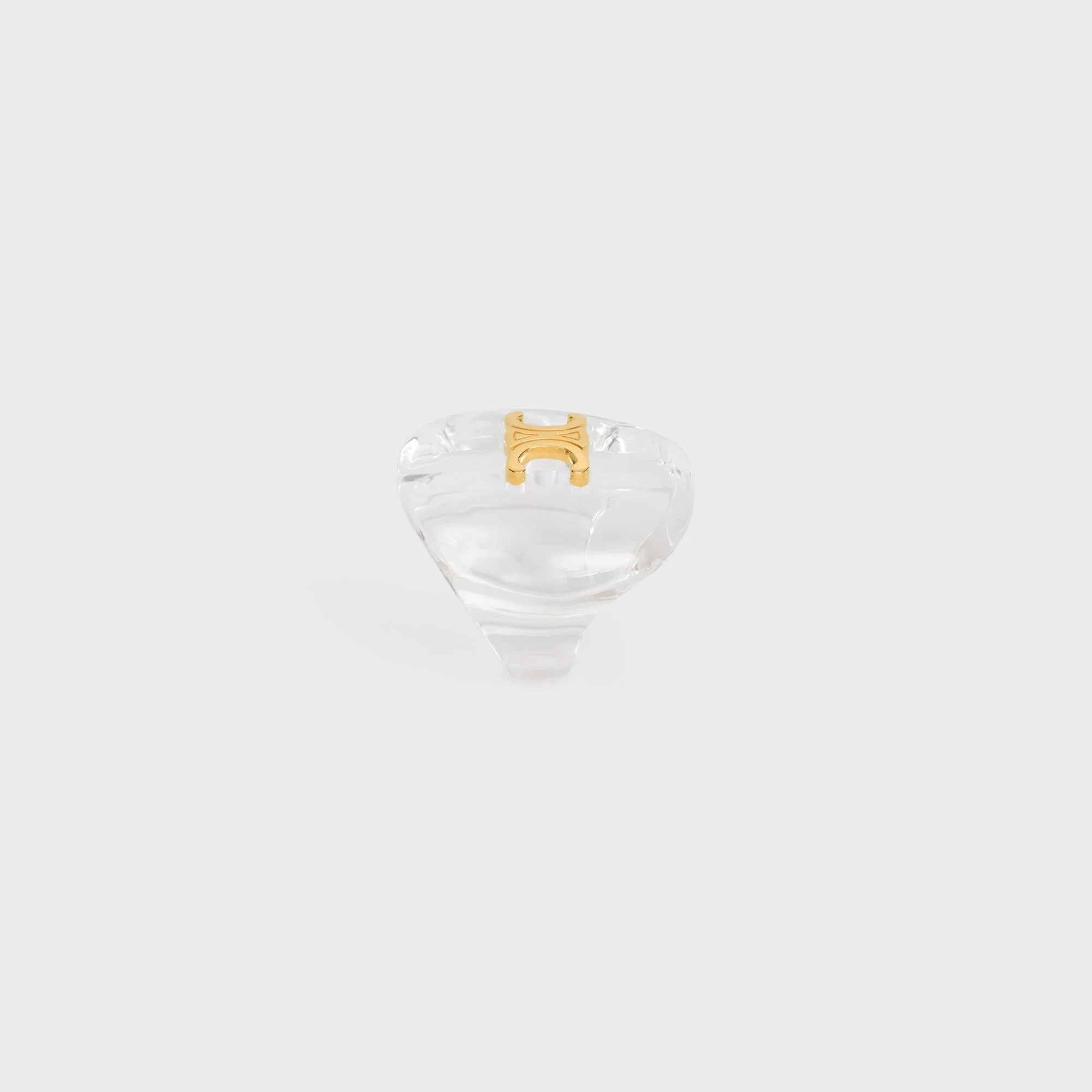 Celine Glaçon Ring Plexi & Brass - Gold - Image 13