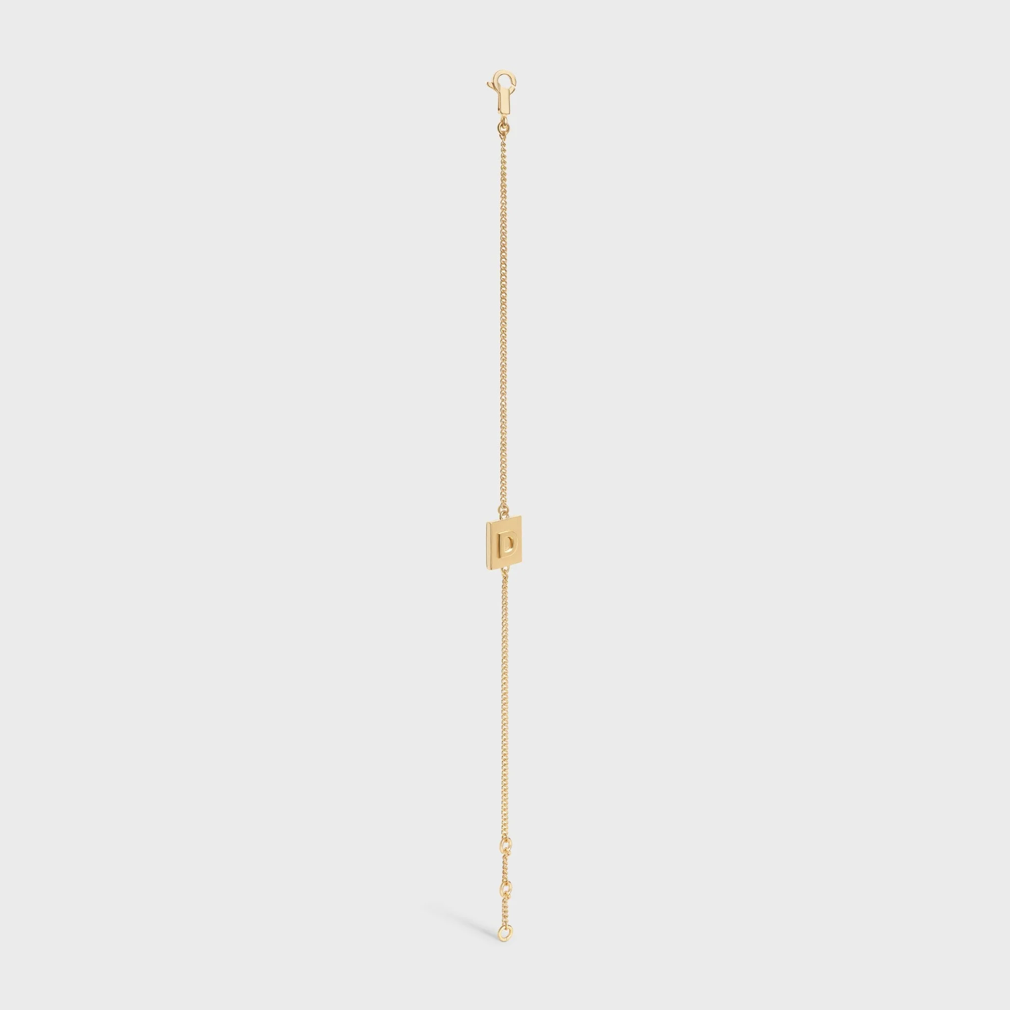 Alphabet D Bracelet Brass - Gold - Image 3