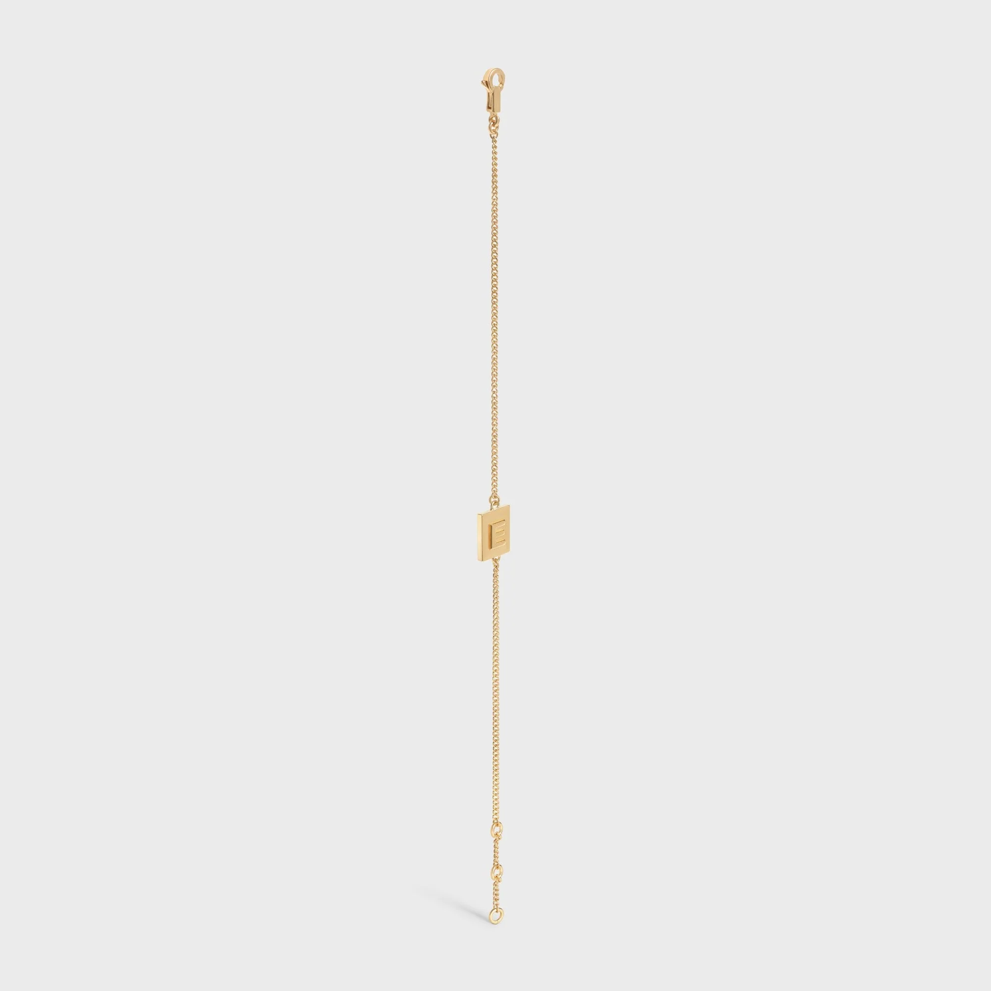 Alphabet E Bracelet Brass - Gold - Image 6