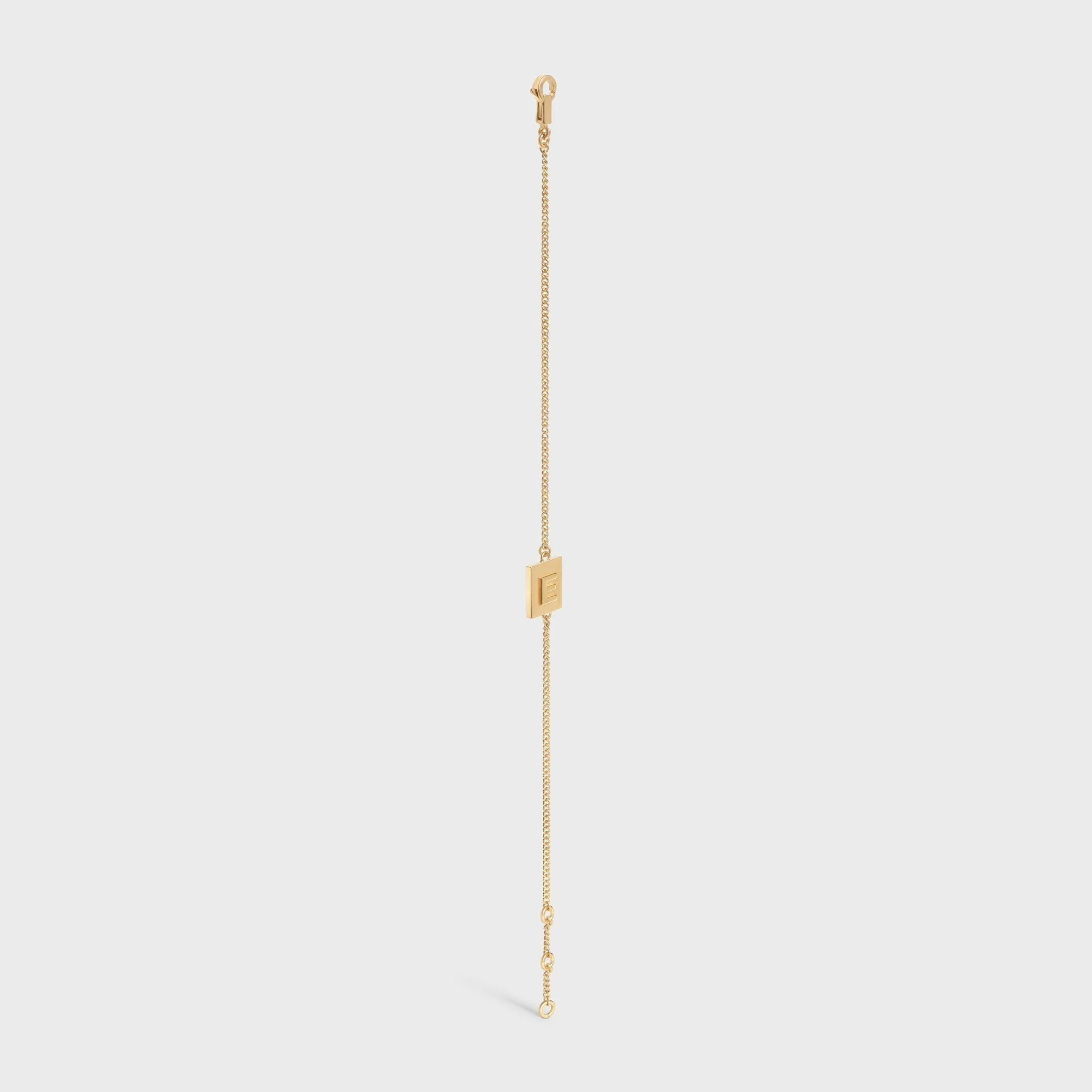 Alphabet E Bracelet Brass - Gold - Image 3