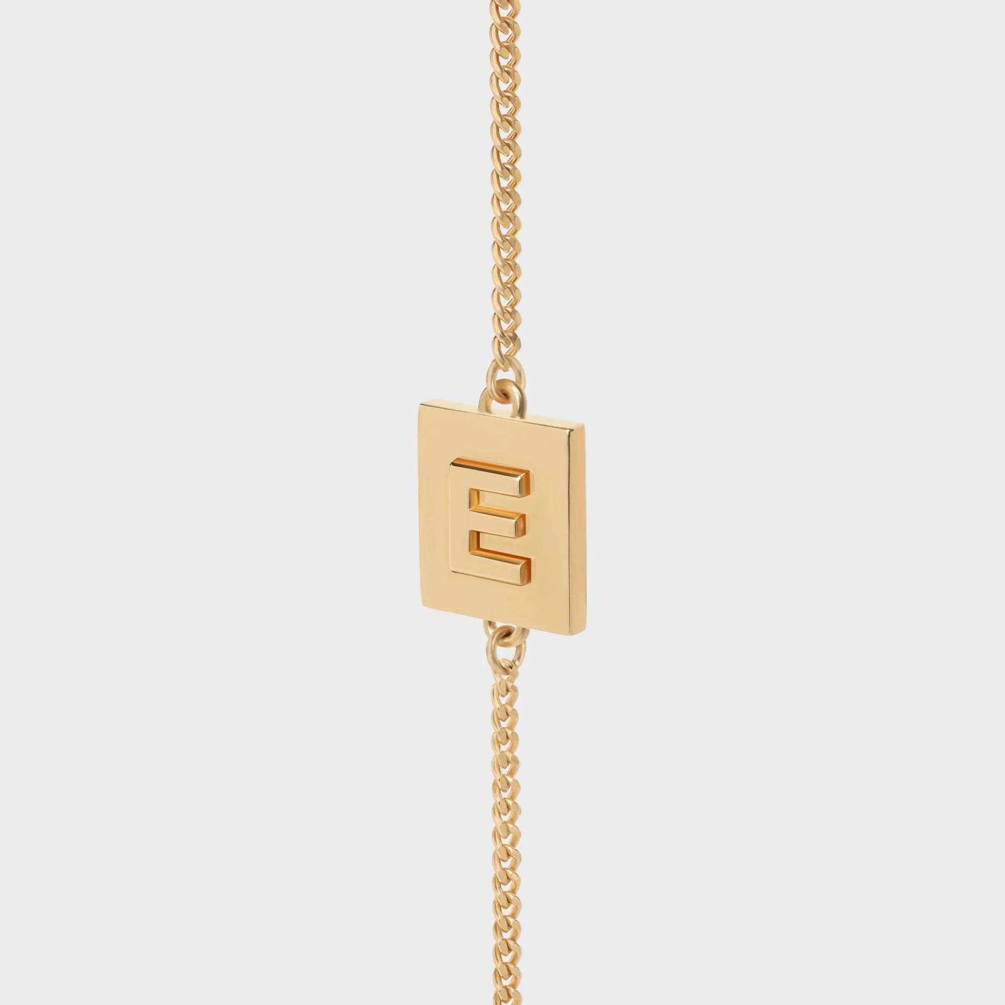 Alphabet E Bracelet Brass - Gold - Image 4