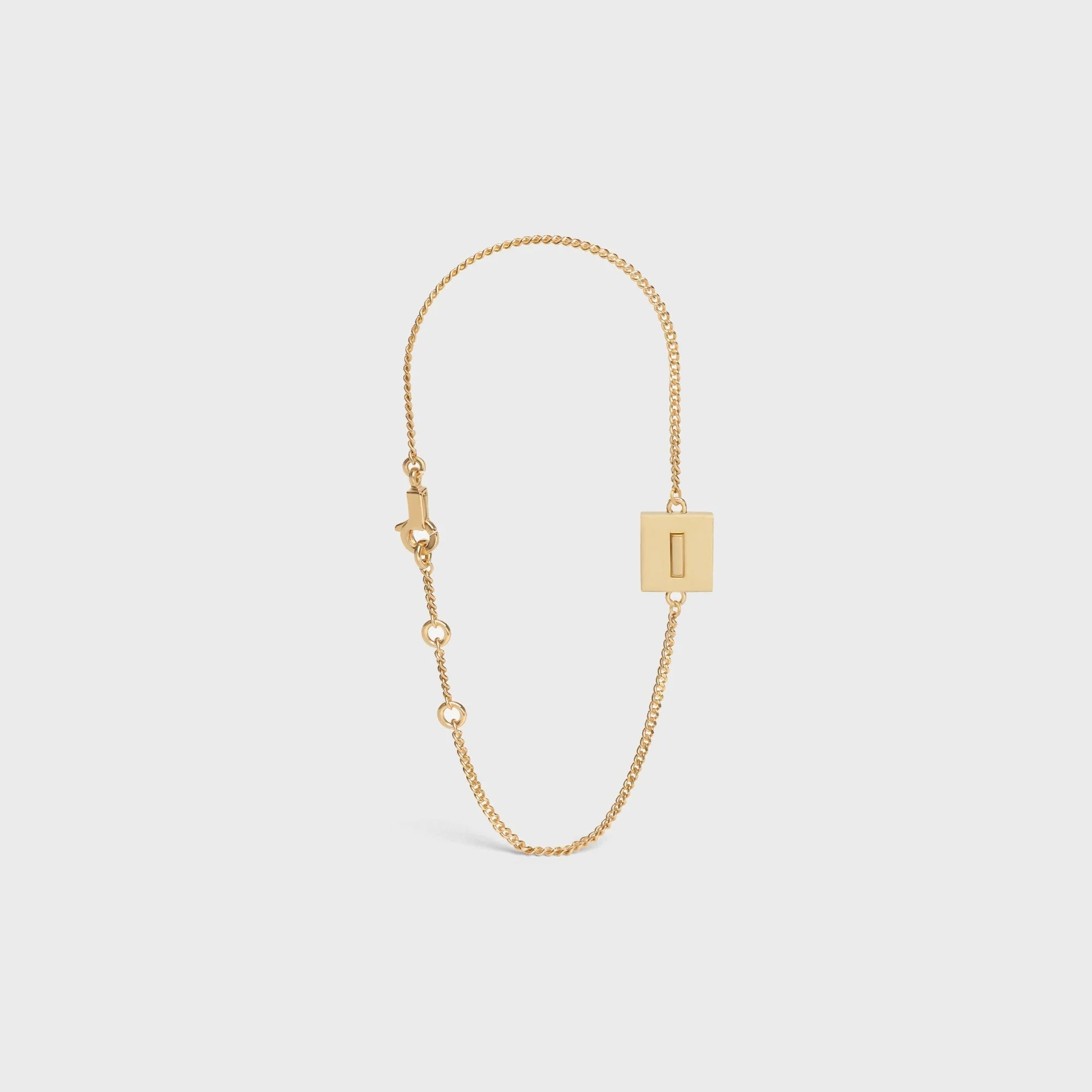 Alphabet I Bracelet Brass - Gold - Image 2