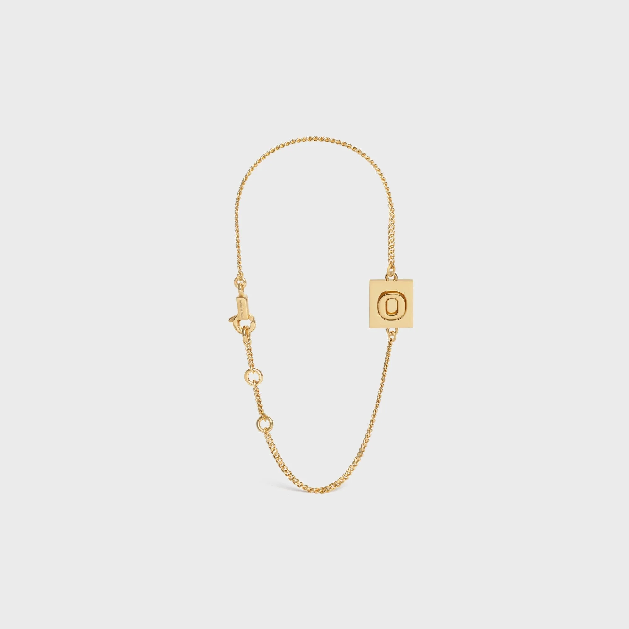 Alphabet O Bracelet Brass - Gold - Image 5