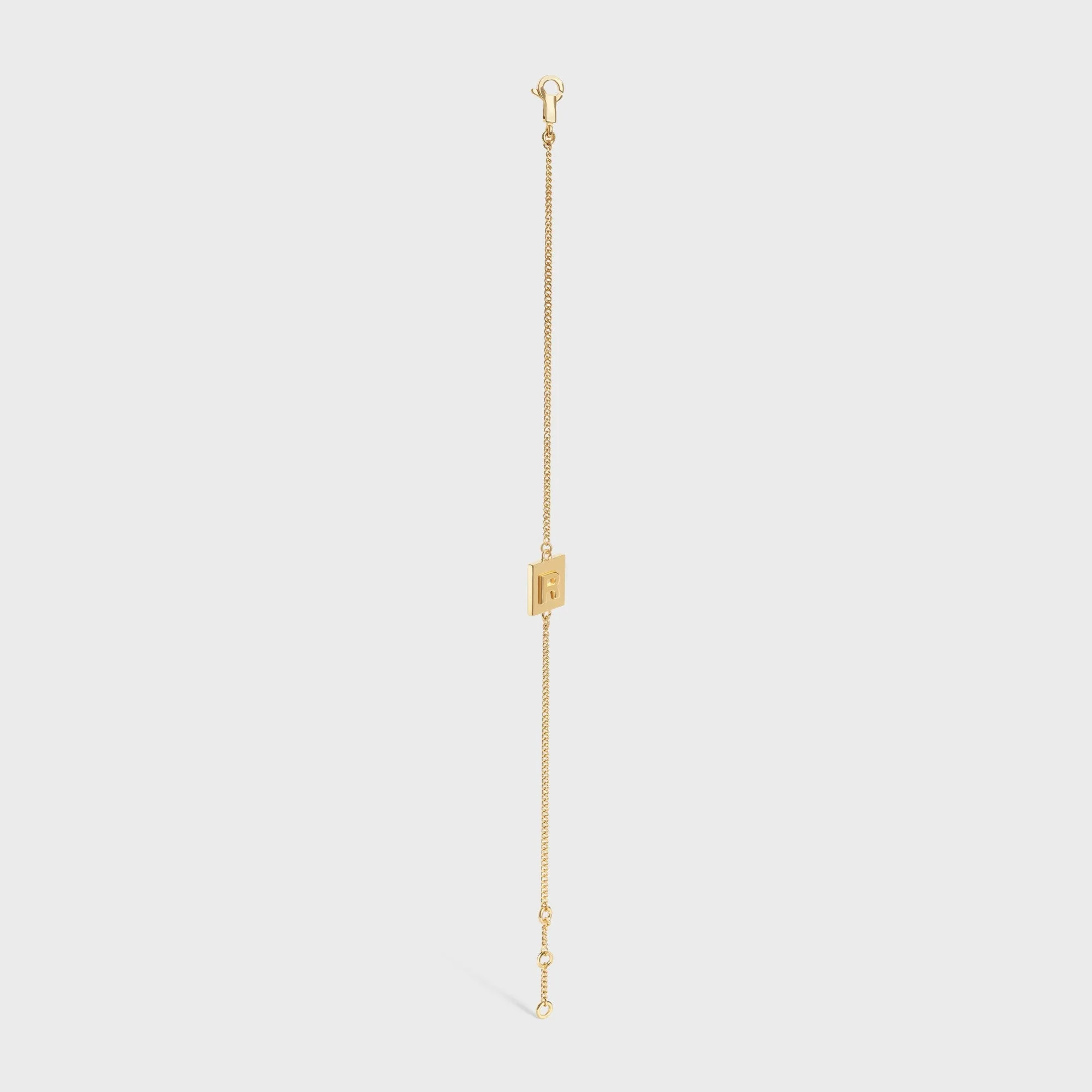 Alphabet R Bracelet Brass - Gold - Image 3