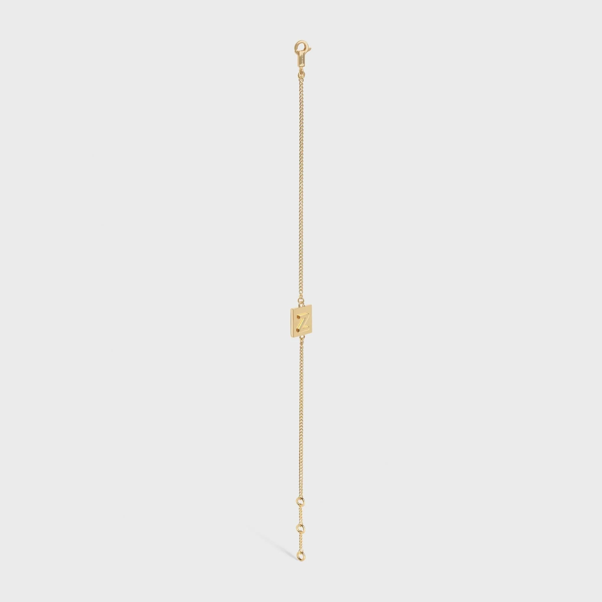 Alphabet Z Bracelet Brass - Gold - Image 5