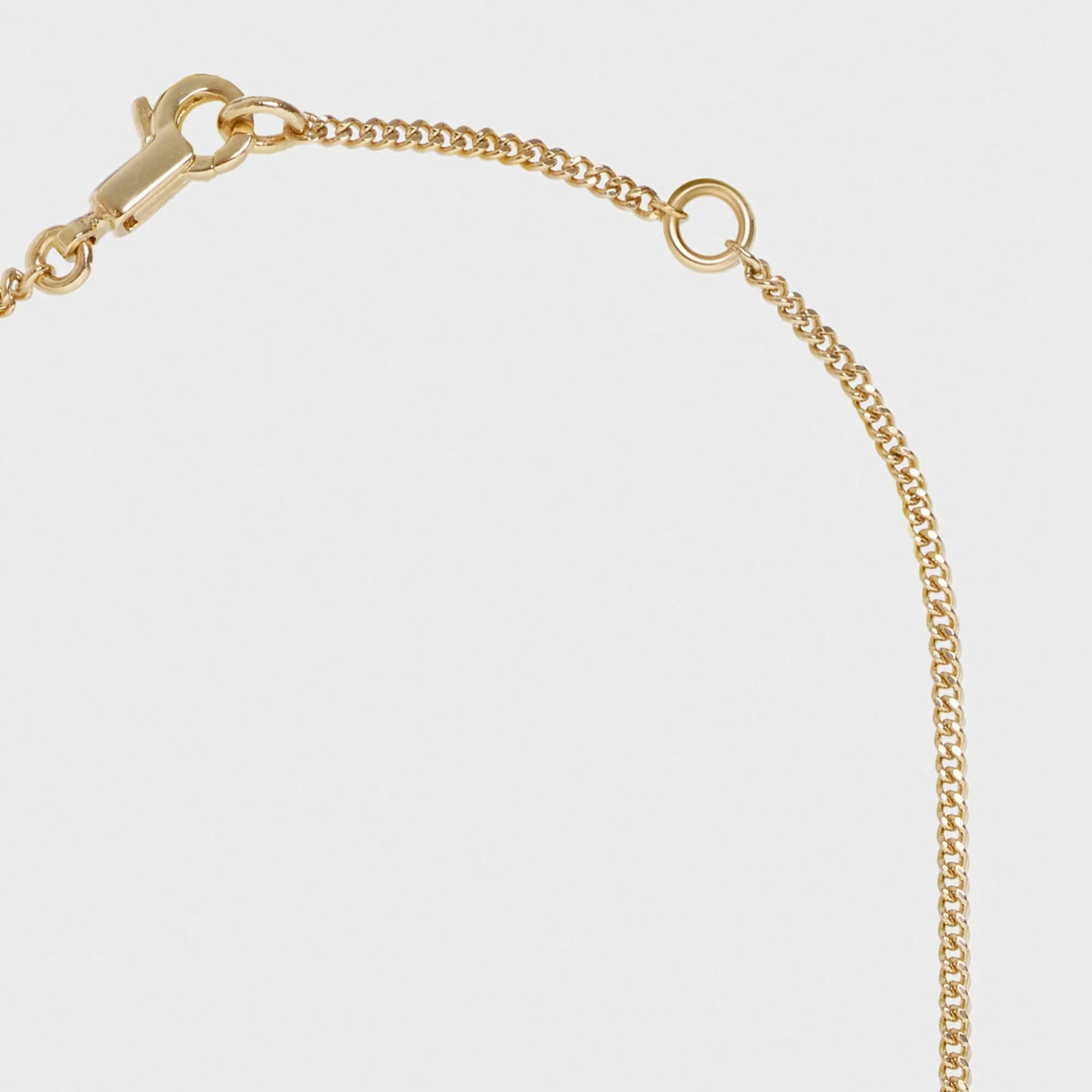 Alphabet E Necklace Brass - Gold - Image 4